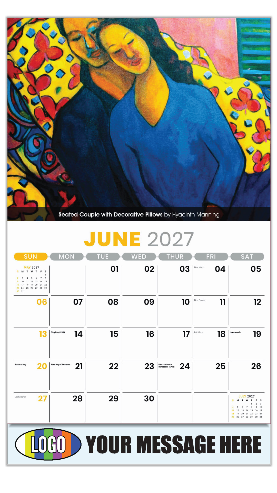 2027 Celebration of African-American Art Business Promotional Calendar