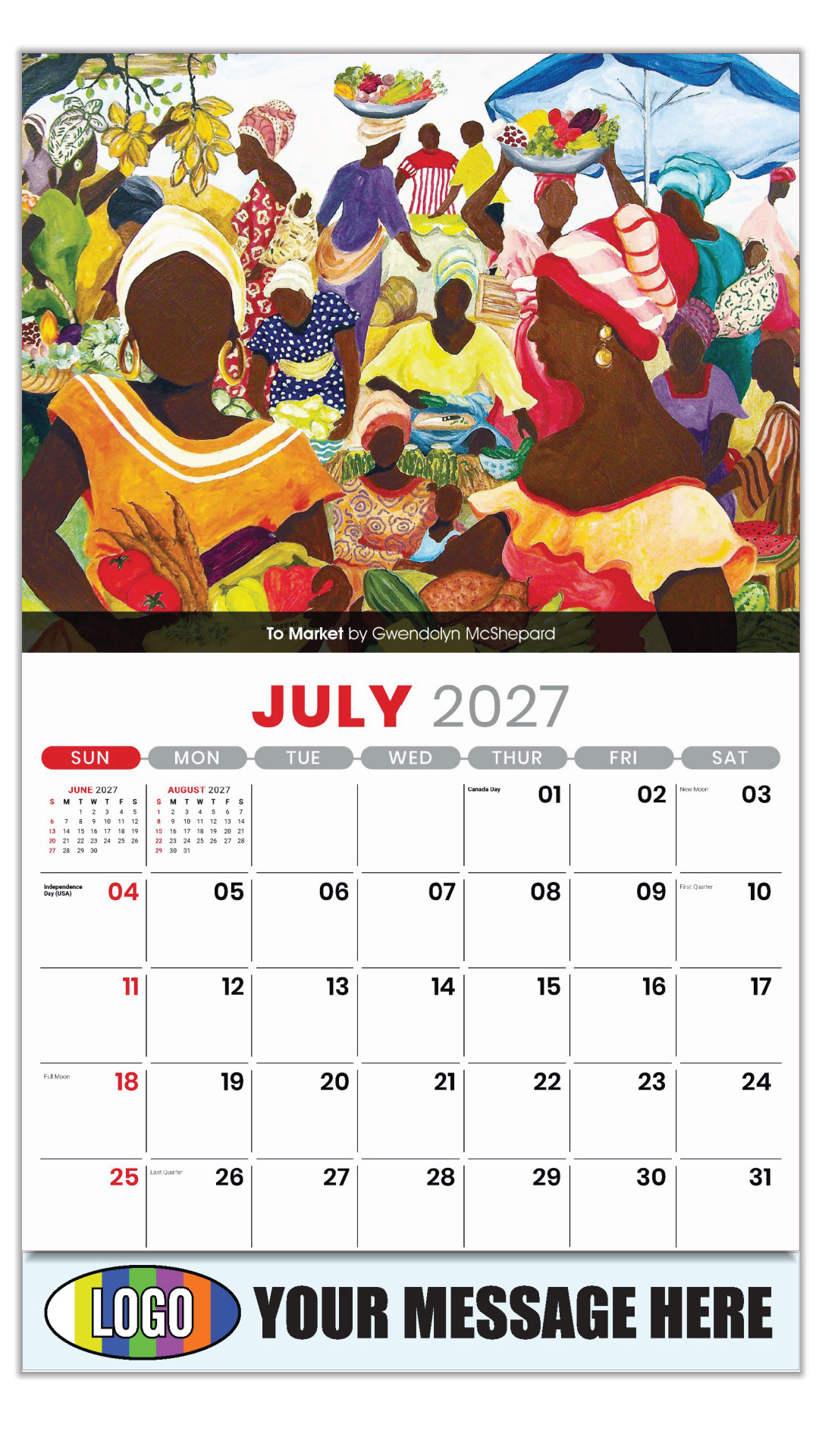 2027 Celebration of African-American Art Business Promotional Calendar