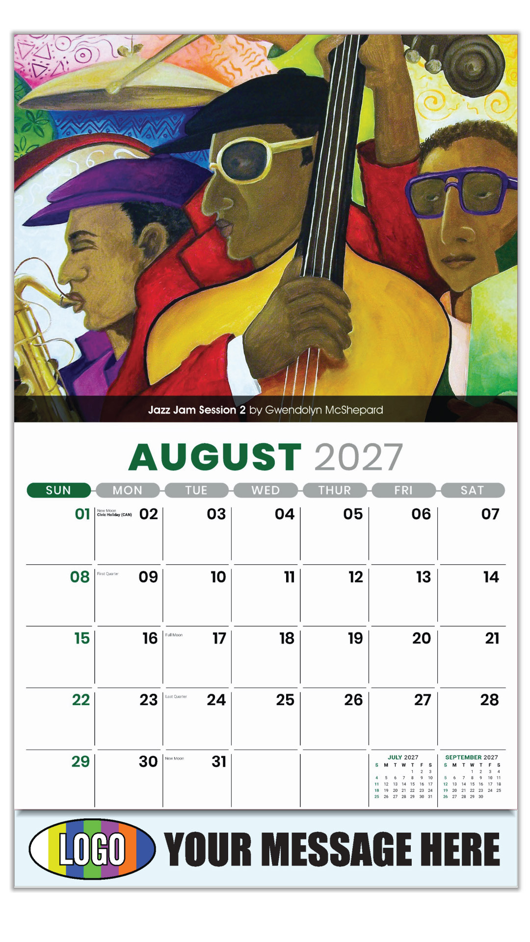2027 Celebration of African-American Art Business Promotional Calendar