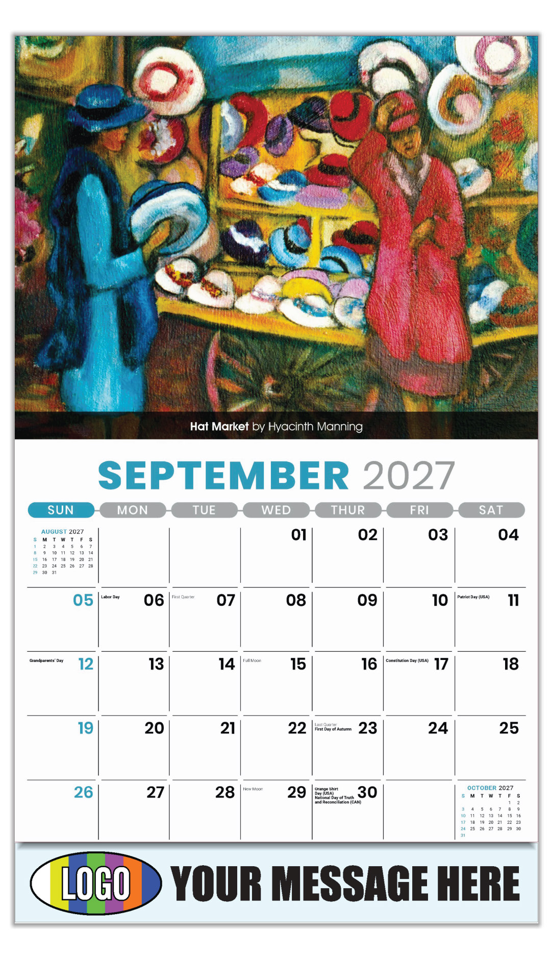 2027 Celebration of African-American Art Business Promotional Calendar