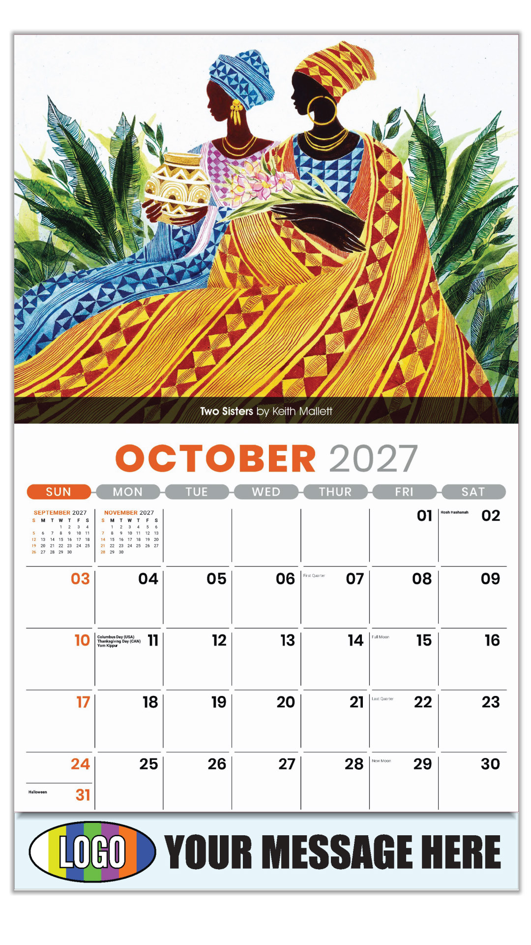 2027 Celebration of African-American Art Business Promotional Calendar
