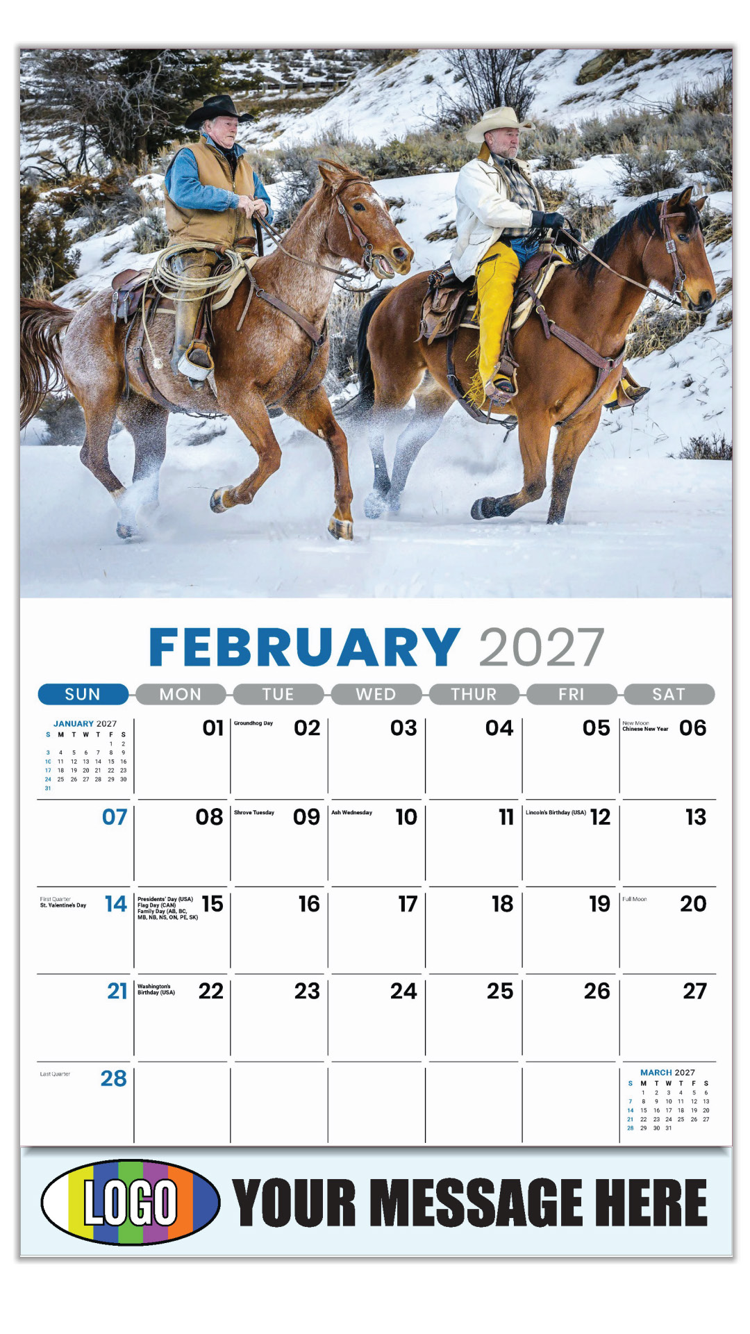 2027 Country Spirit Business Promotional Calendar
