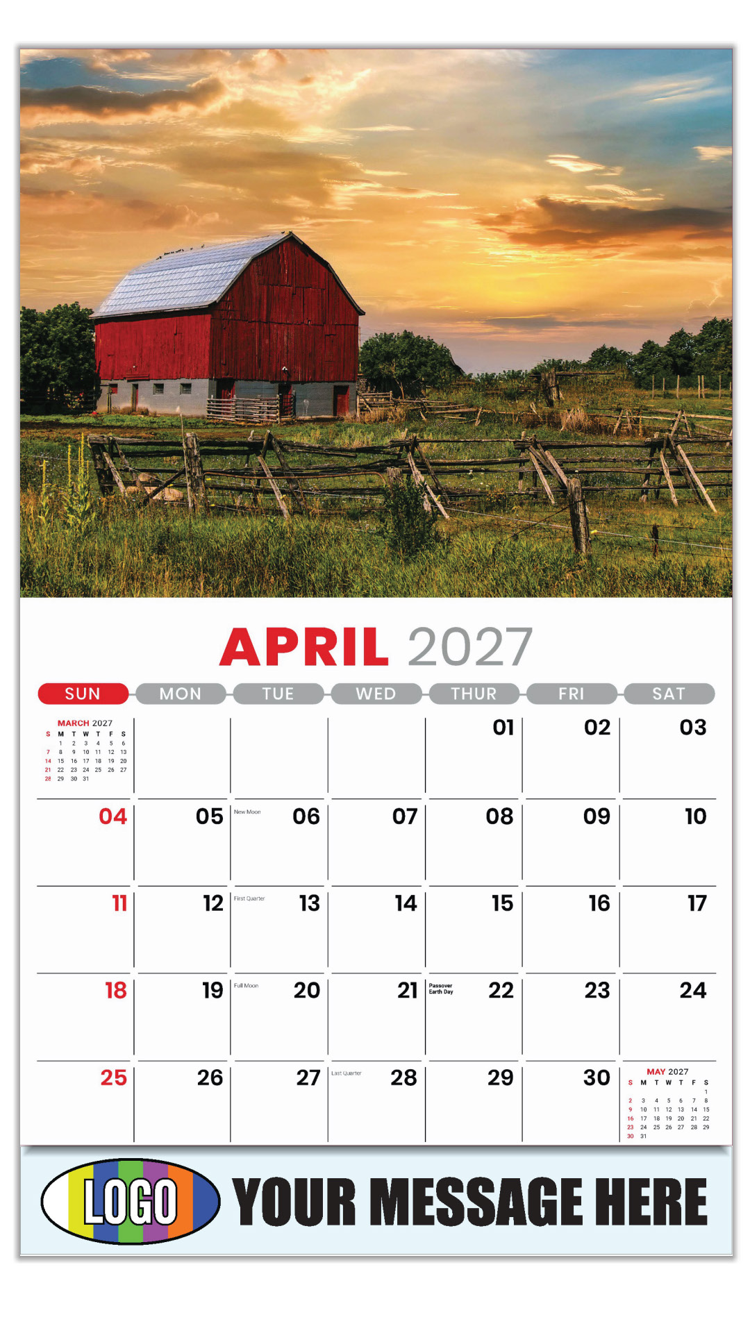 2027 Country Spirit Business Promotional Calendar