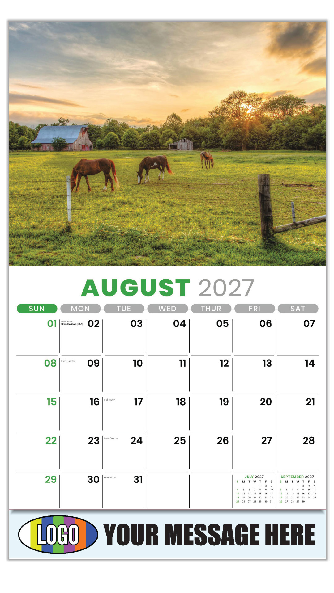 2027 Country Spirit Business Promotional Calendar
