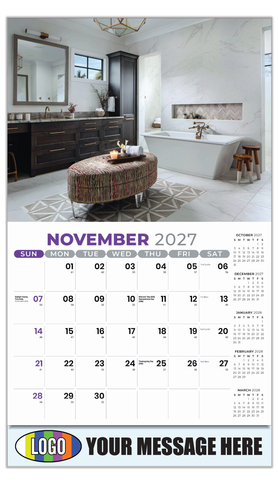 2027 Decor and Design Business Promotional Calendar