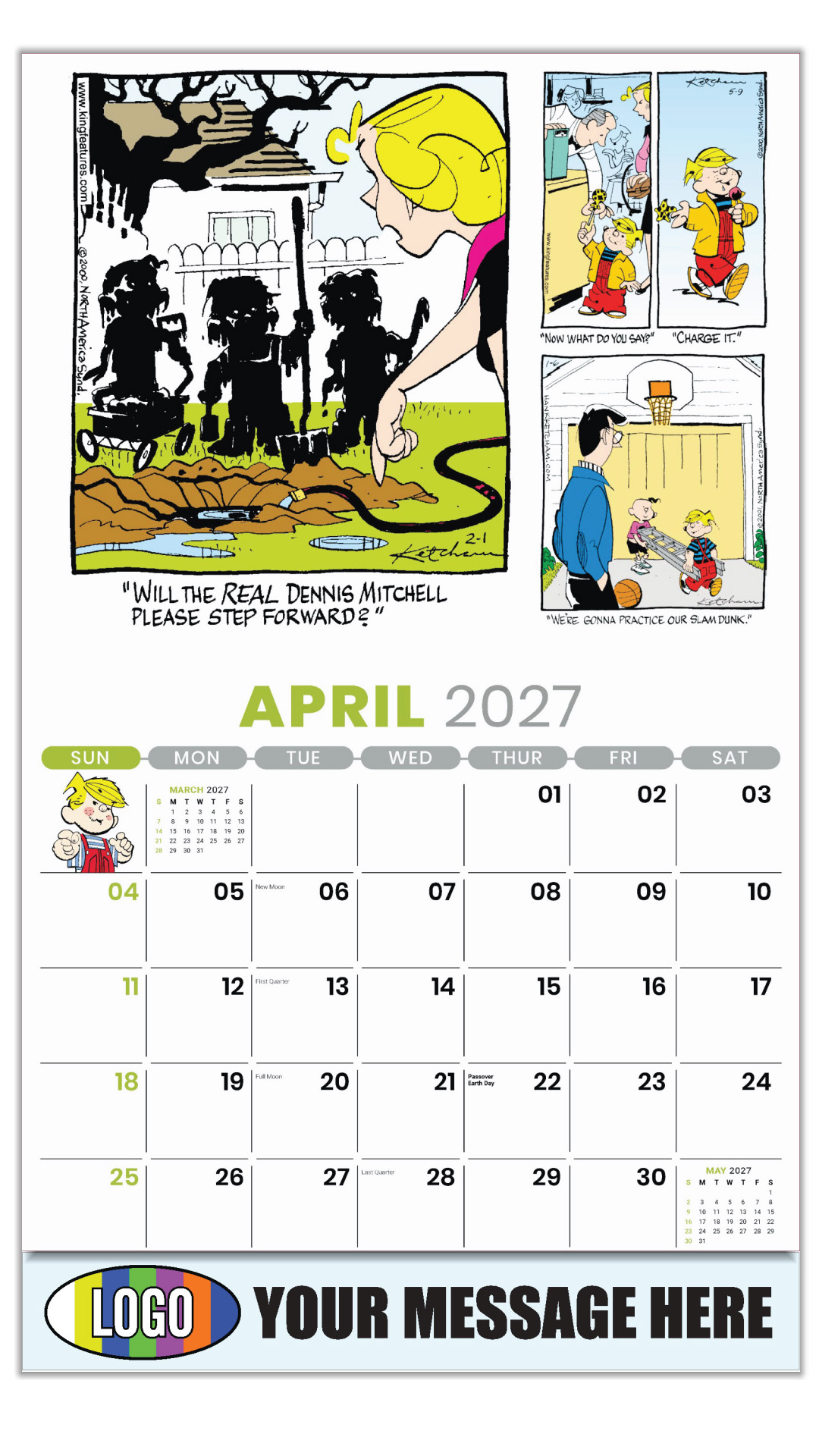 2027 Dennis the Menace Business Promotional Calendar