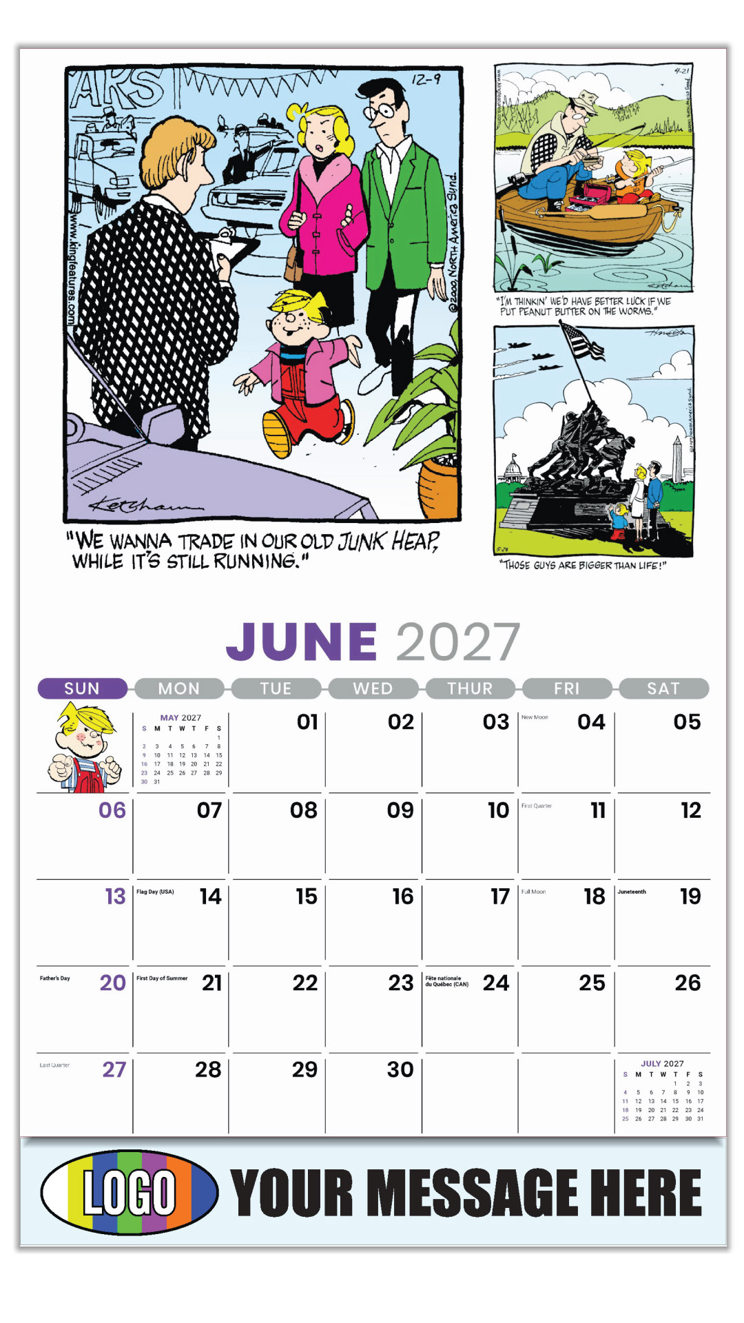 2027 Dennis the Menace Business Promotional Calendar