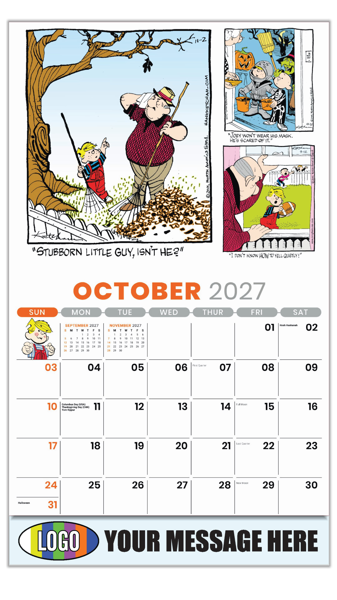 2027 Dennis the Menace Business Promotional Calendar