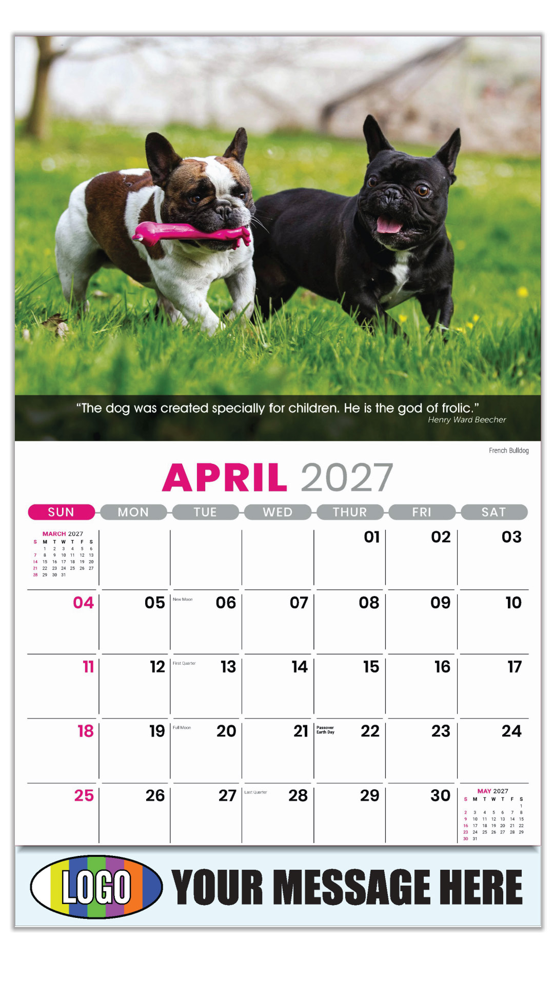 2027 Dogs Business Promotional Calendar