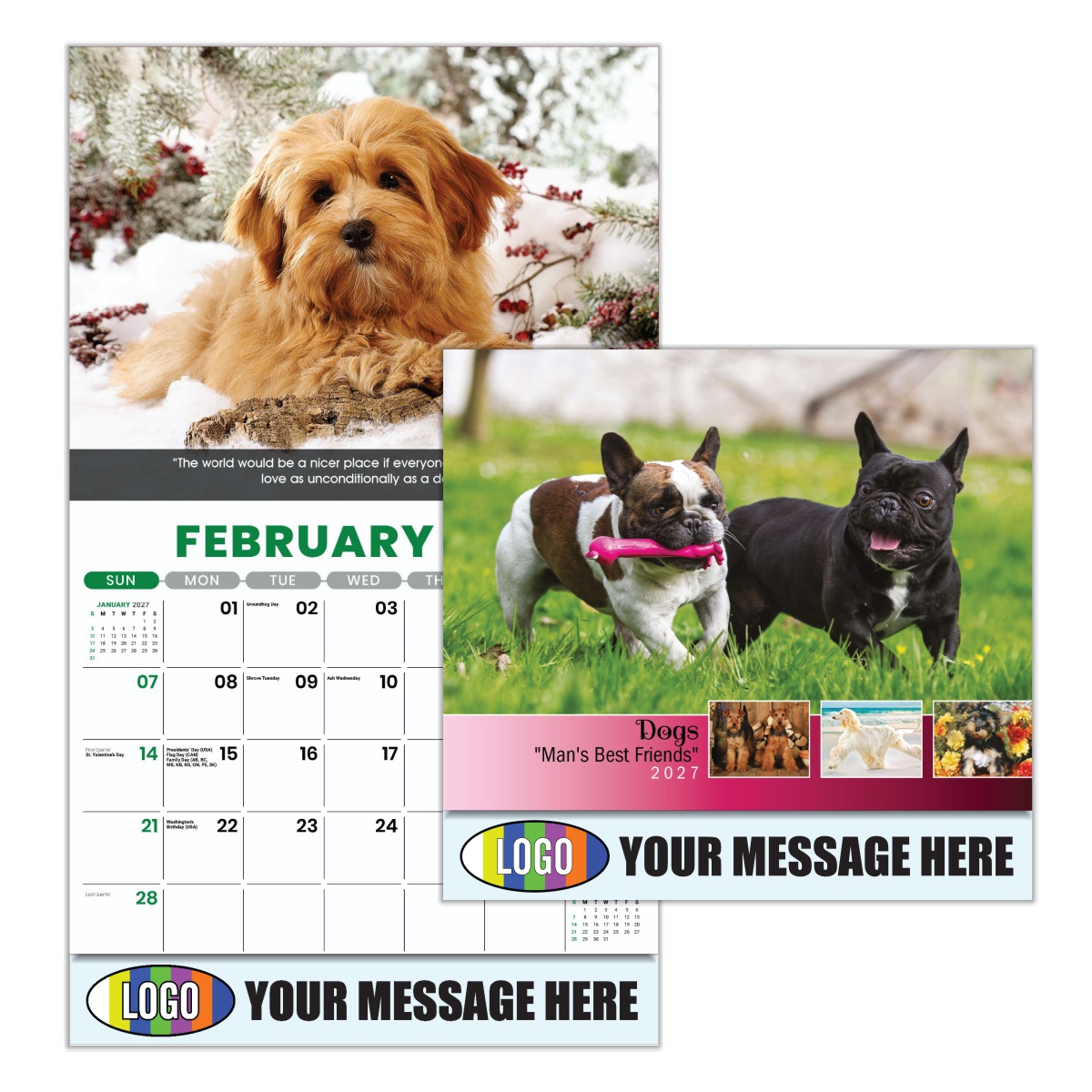 2027 Dogs Business Promotional Calendar