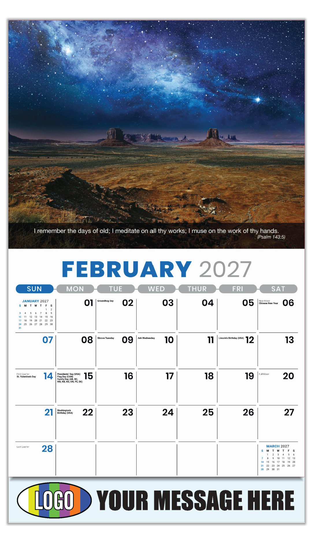 2027 Faith Passages Business Promotional Calendar