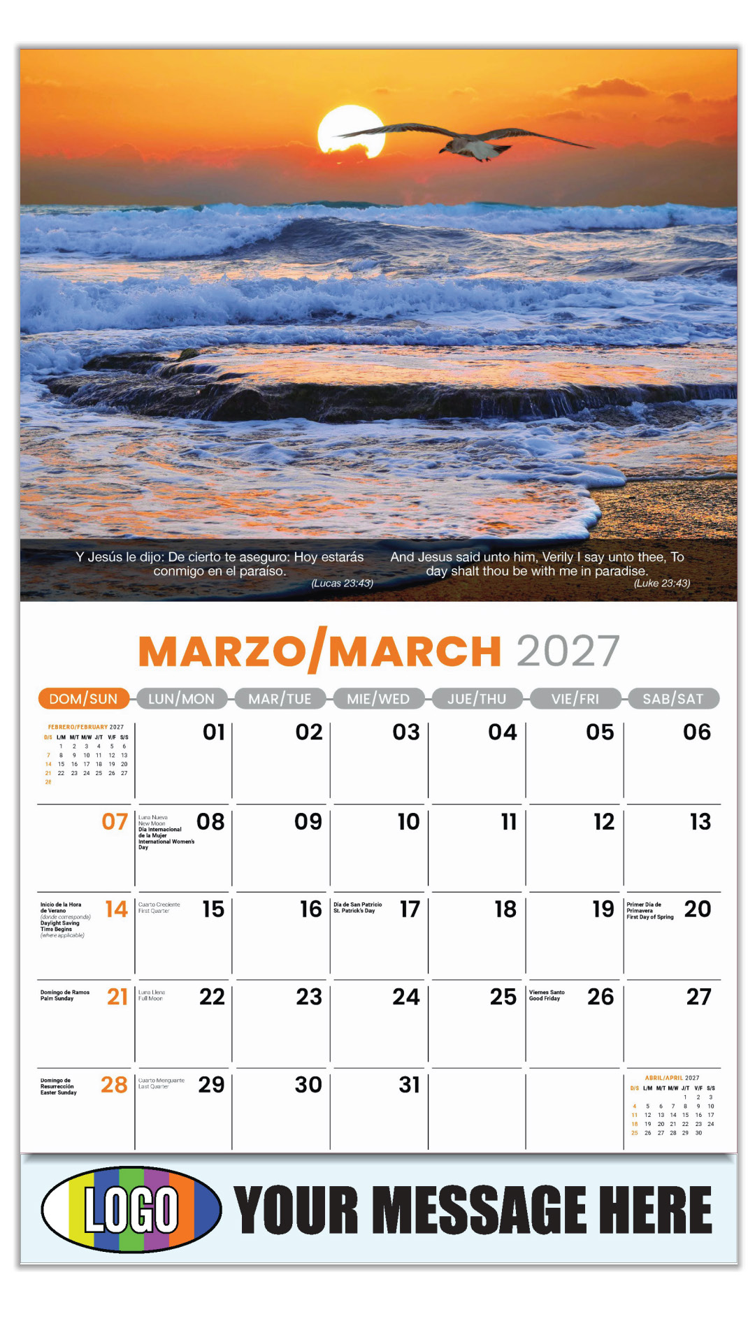 2027 Faith Passages Bilingual Business Promotional Calendar