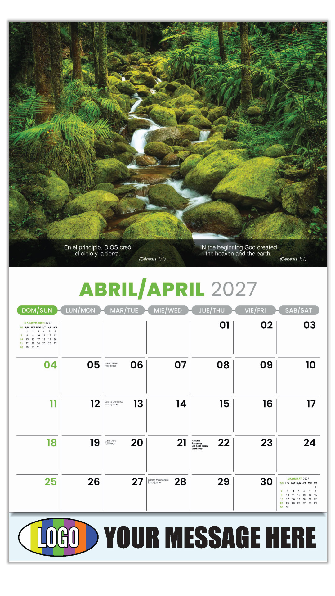 2027 Faith Passages Bilingual Business Promotional Calendar
