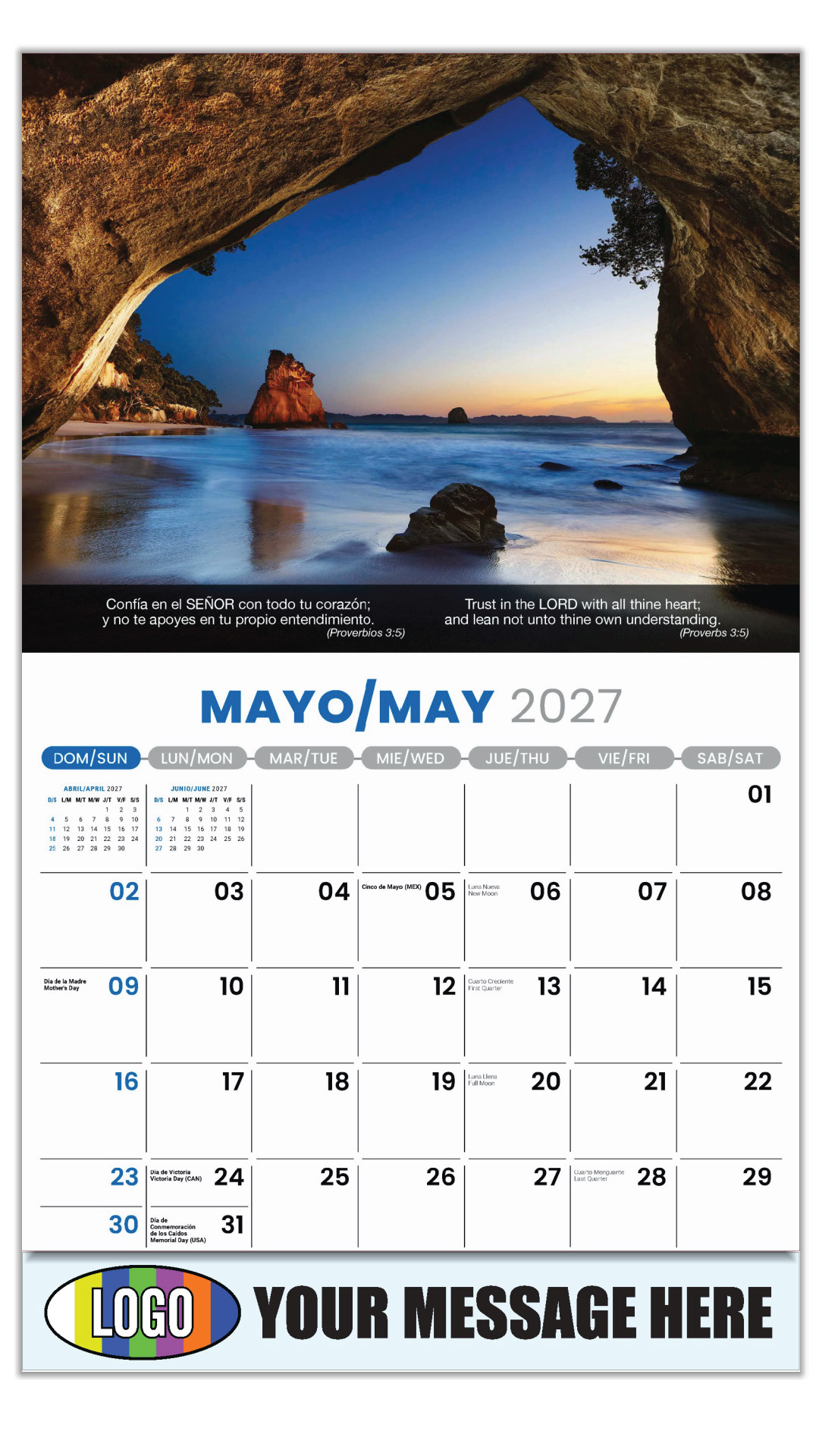 2027 Faith Passages Bilingual Business Promotional Calendar