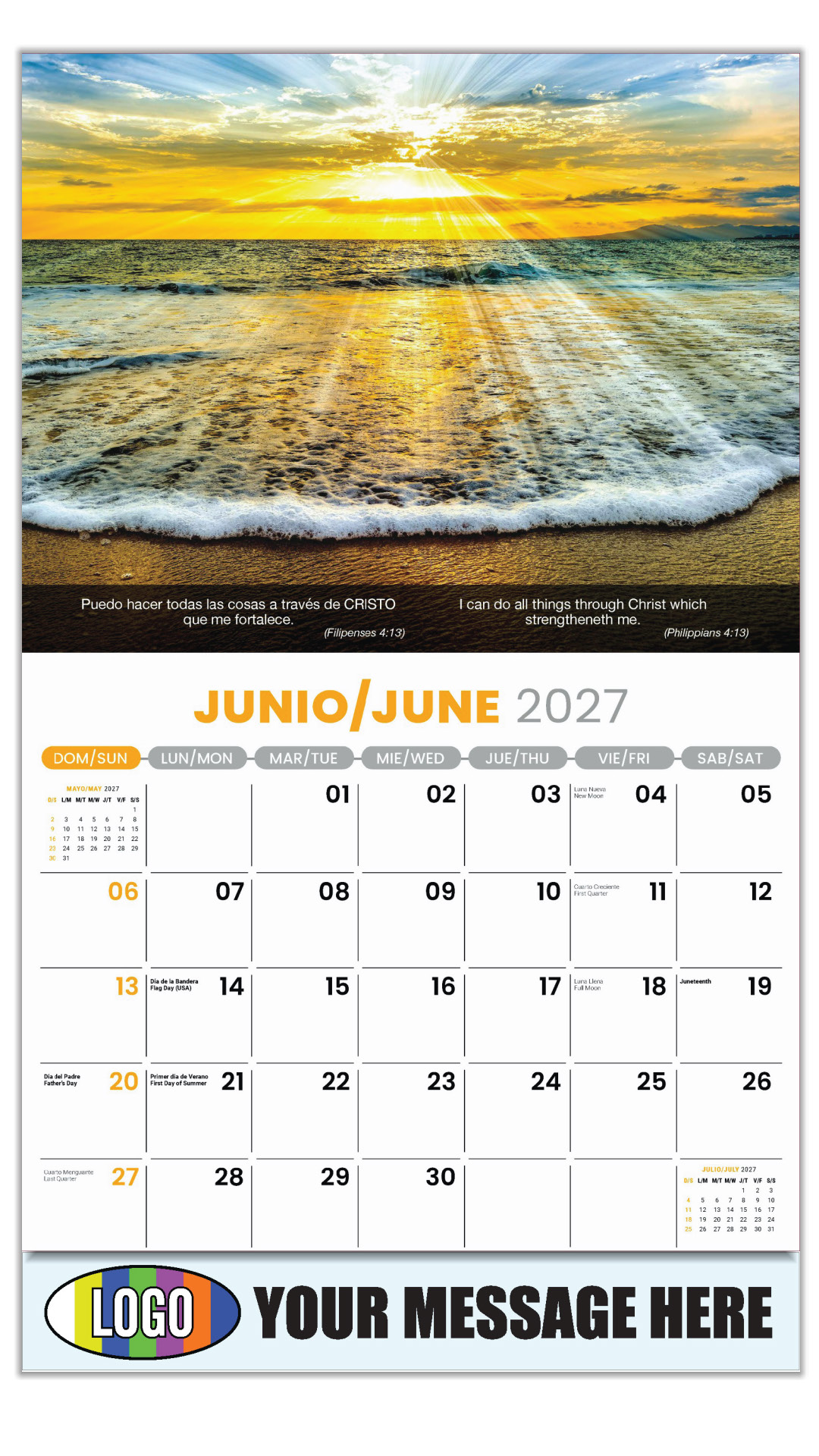 2027 Faith Passages Bilingual Business Promotional Calendar