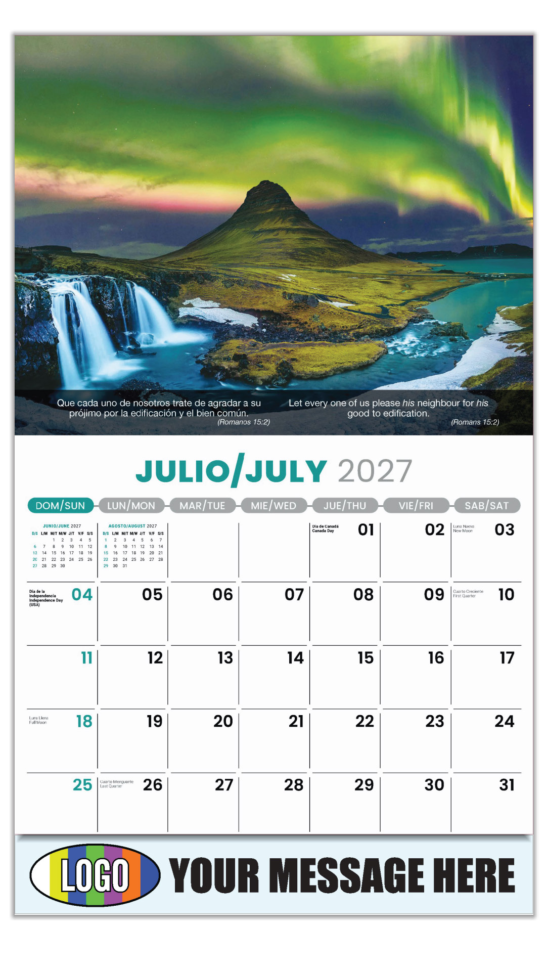 2027 Faith Passages Bilingual Business Promotional Calendar