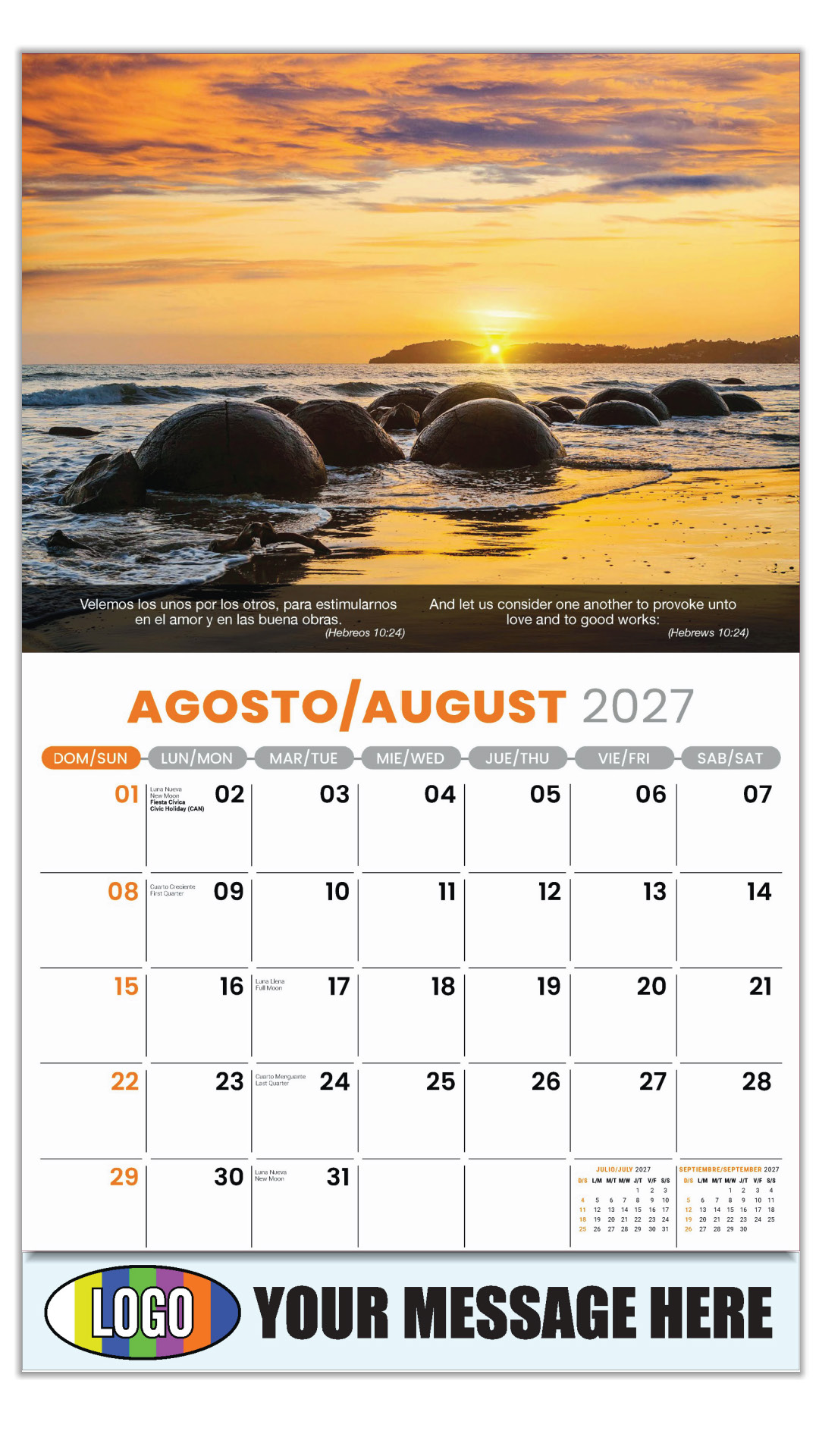 2027 Faith Passages Bilingual Business Promotional Calendar