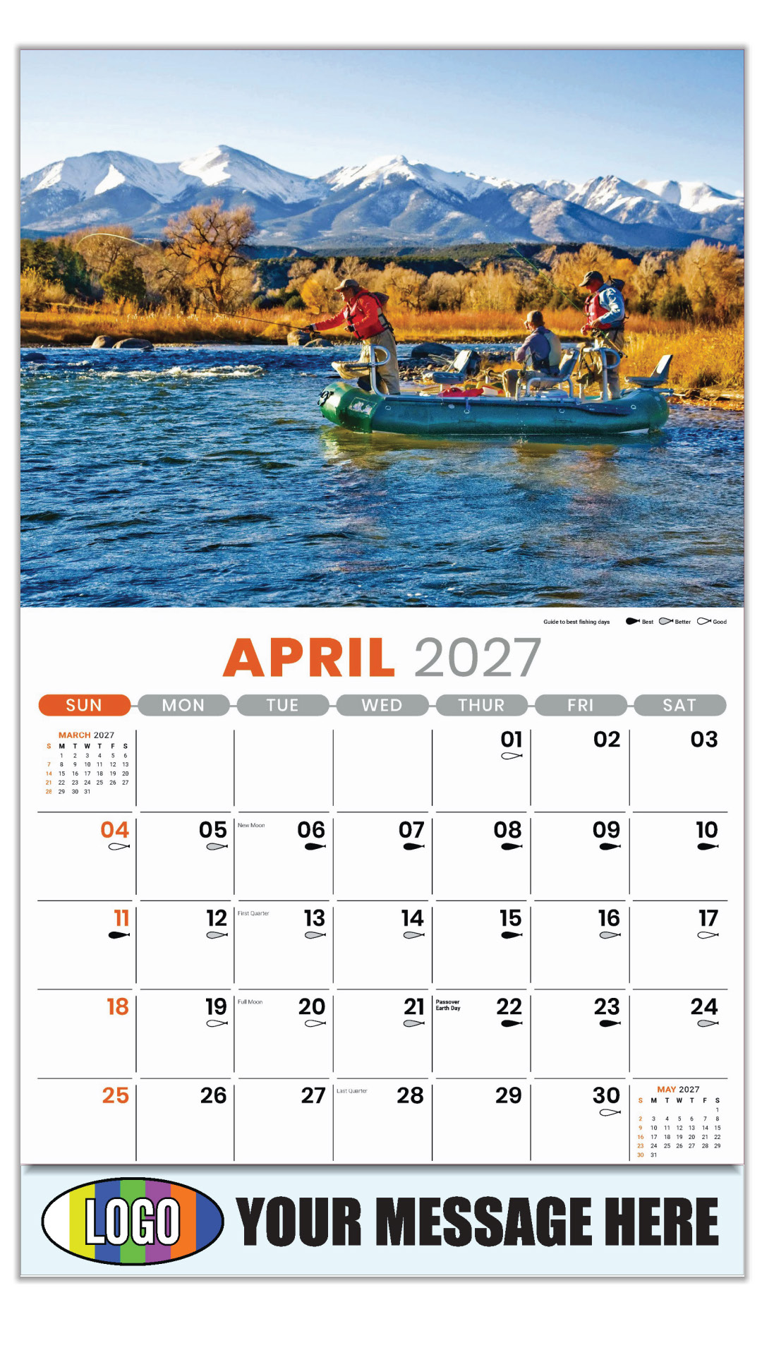 2027 Fishing and Hunting Business Promotional Calendar
