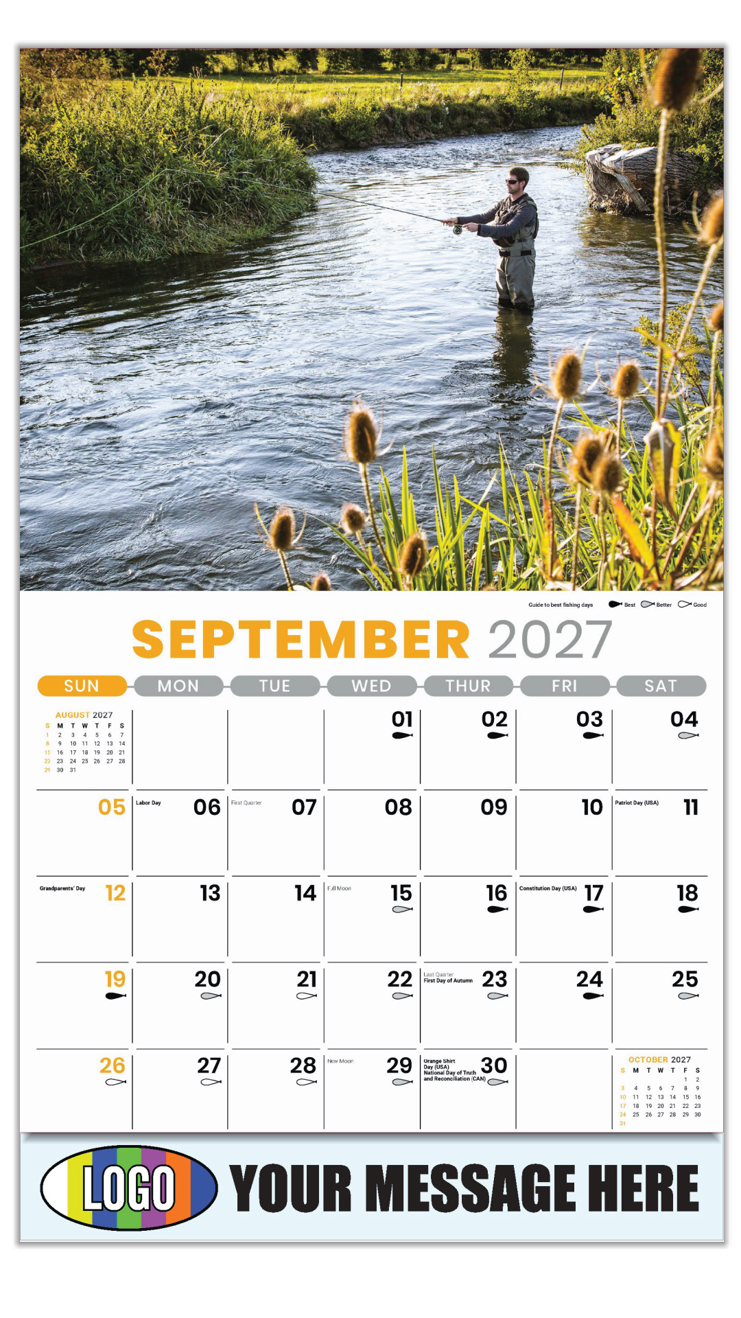 2027 Fishing and Hunting Business Promotional Calendar