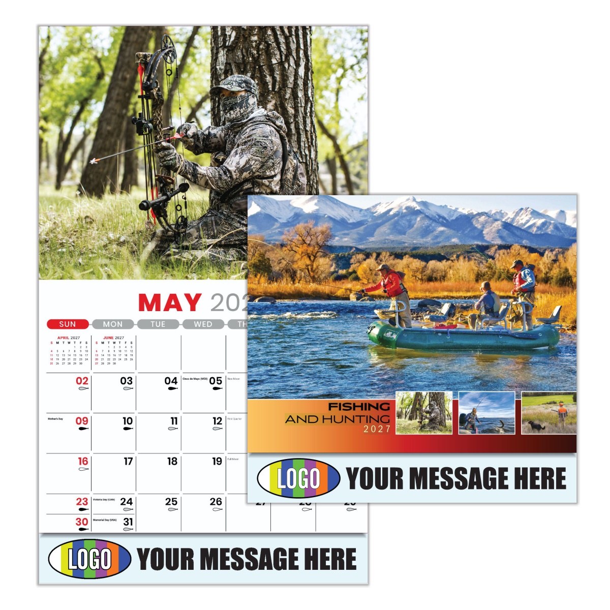 2027 Fishing and Hunting Business Promotional Calendar