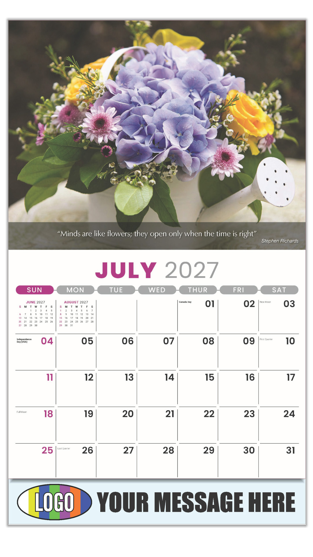 2027 Flowers and Gardens Business Promotional Calendar
