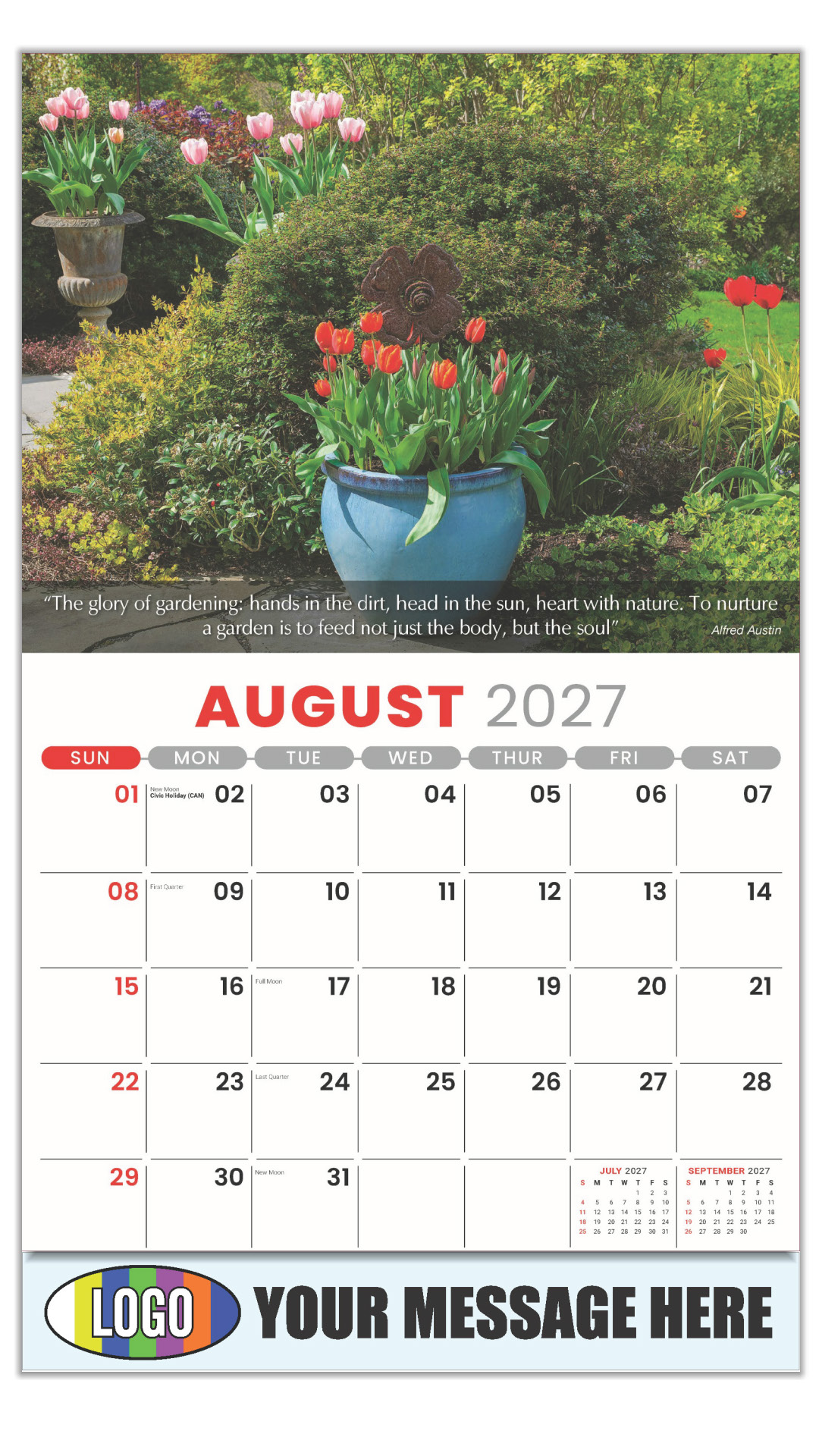 2027 Flowers and Gardens Business Promotional Calendar