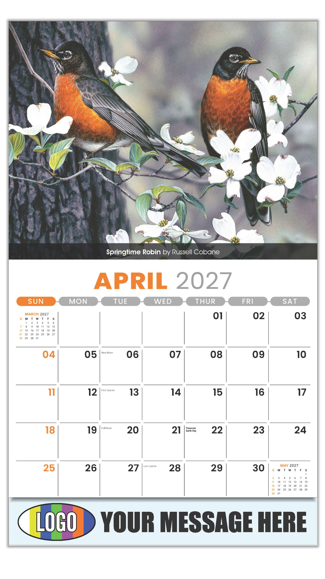 2027 Garden Birds Business Promotional Calendar