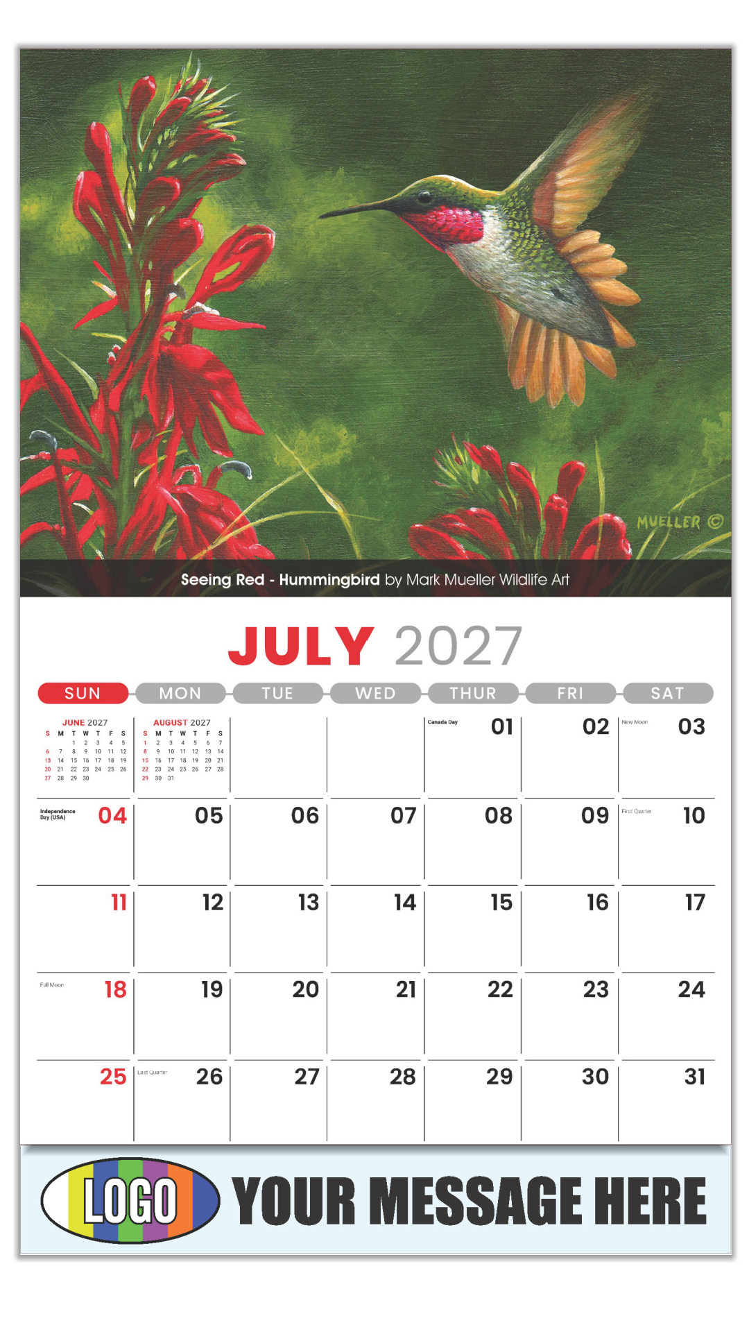 2027 Garden Birds Business Promotional Calendar