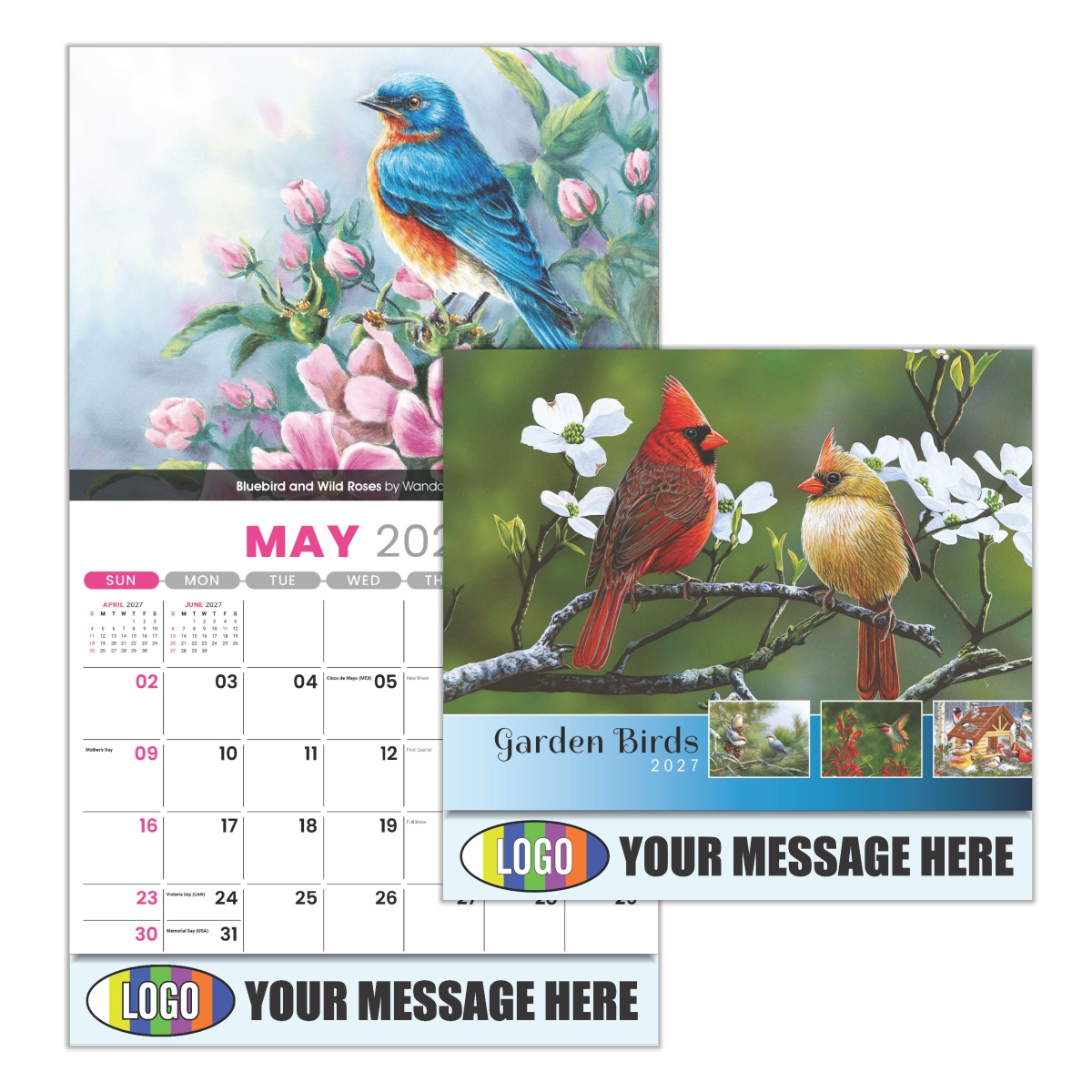 2027 Garden Birds Business Promotional Calendar