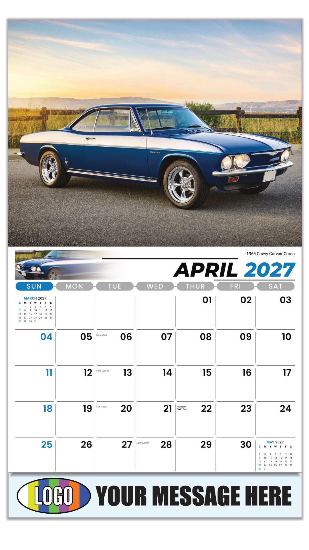 2027 GM Classic Cars Business Promotional Calendar