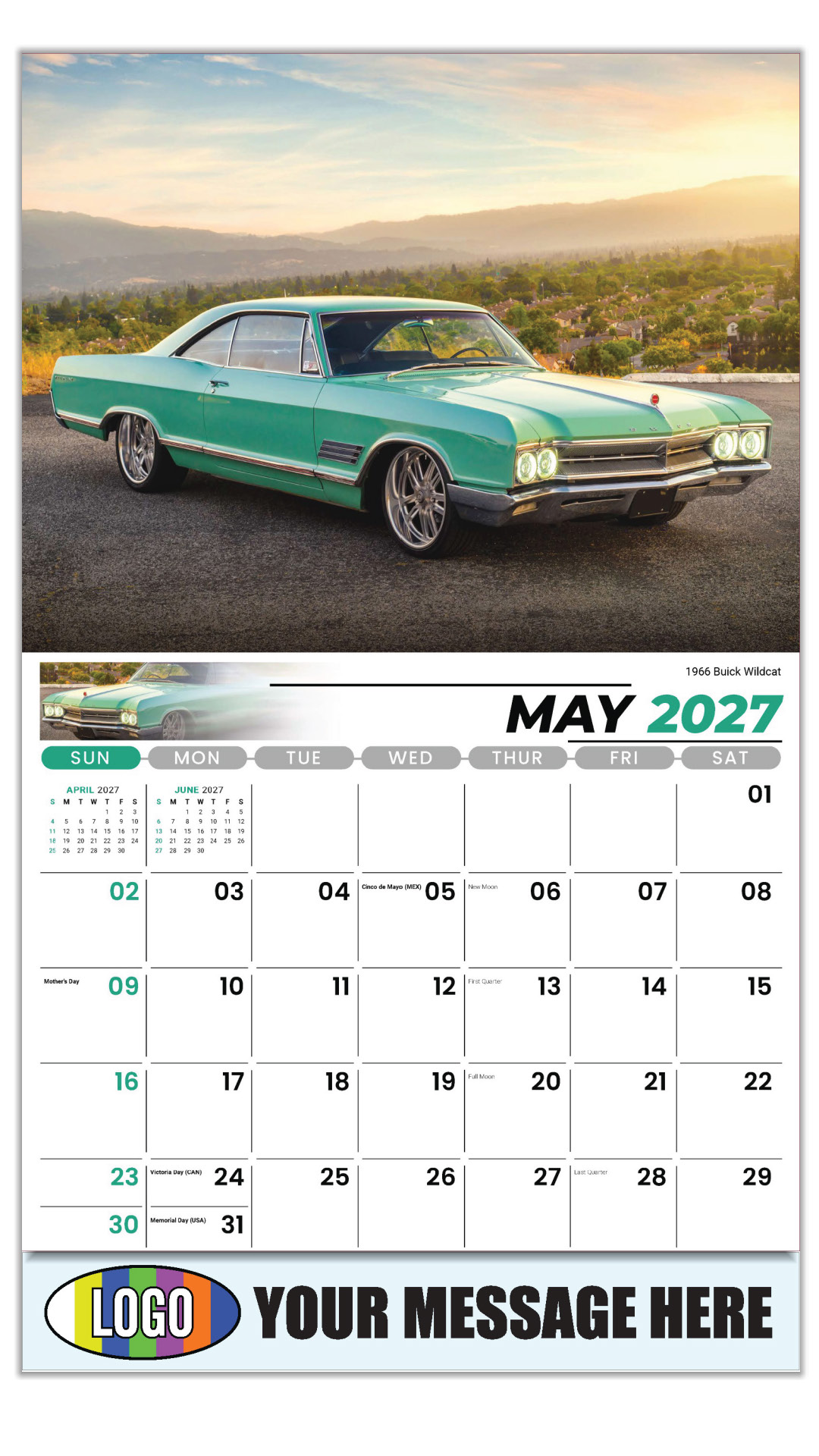 2027 GM Classic Cars Business Promotional Calendar