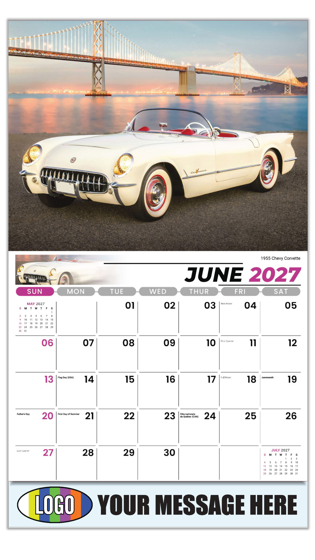 2027 GM Classic Cars Business Promotional Calendar