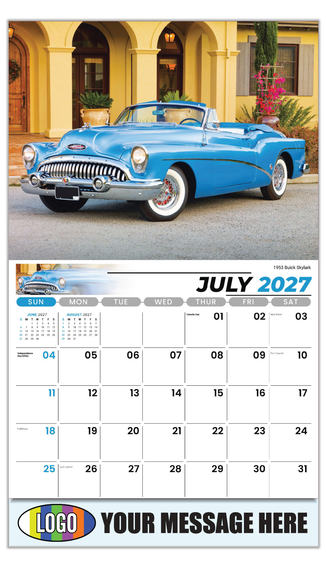 2027 GM Classic Cars Business Promotional Calendar