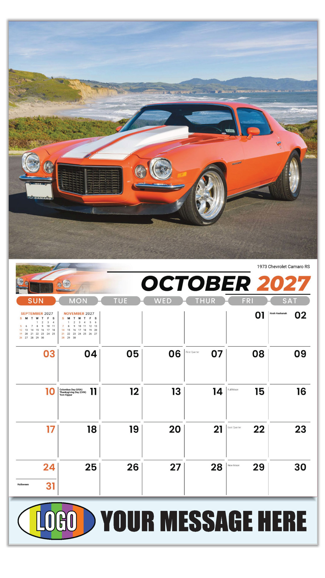 2027 GM Classic Cars Business Promotional Calendar