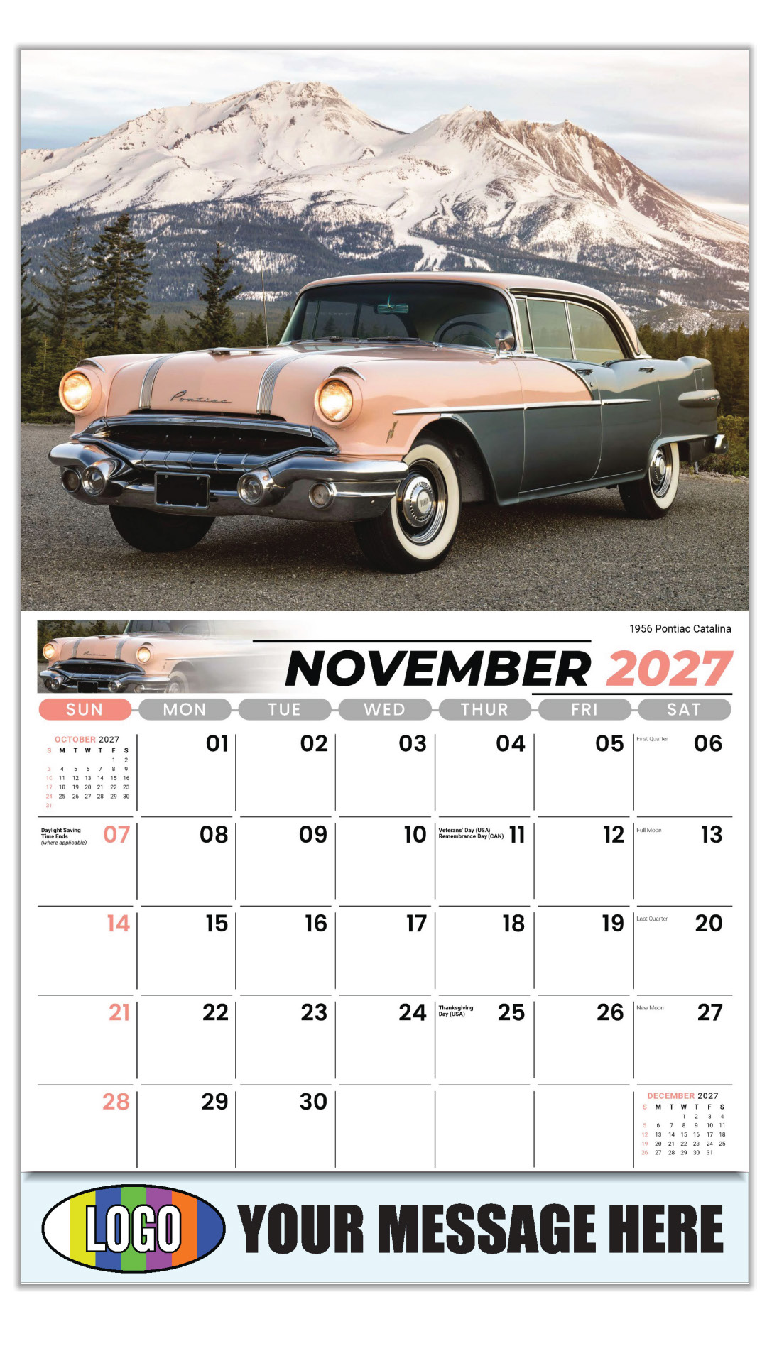 2027 GM Classic Cars Business Promotional Calendar