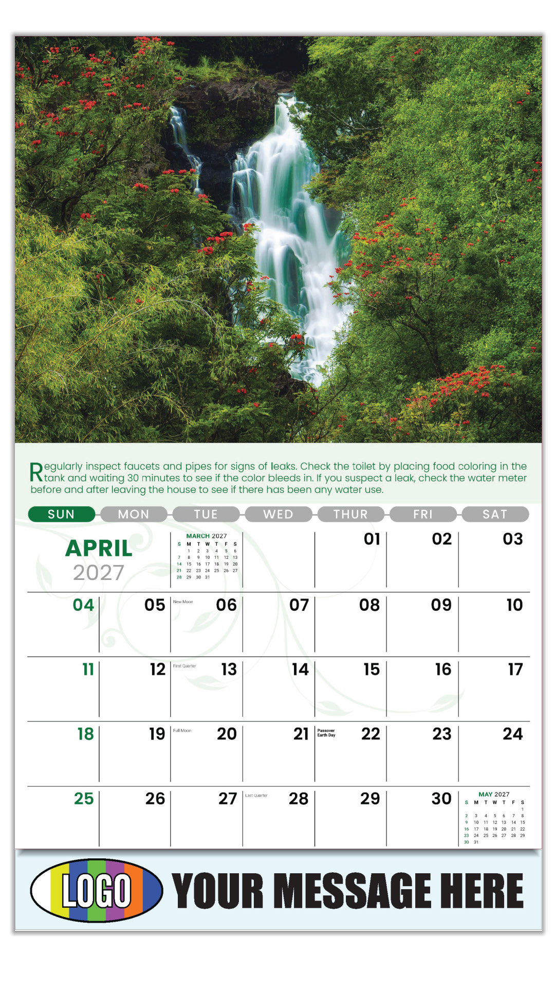 2027 Go Green Business Promotional Calendar