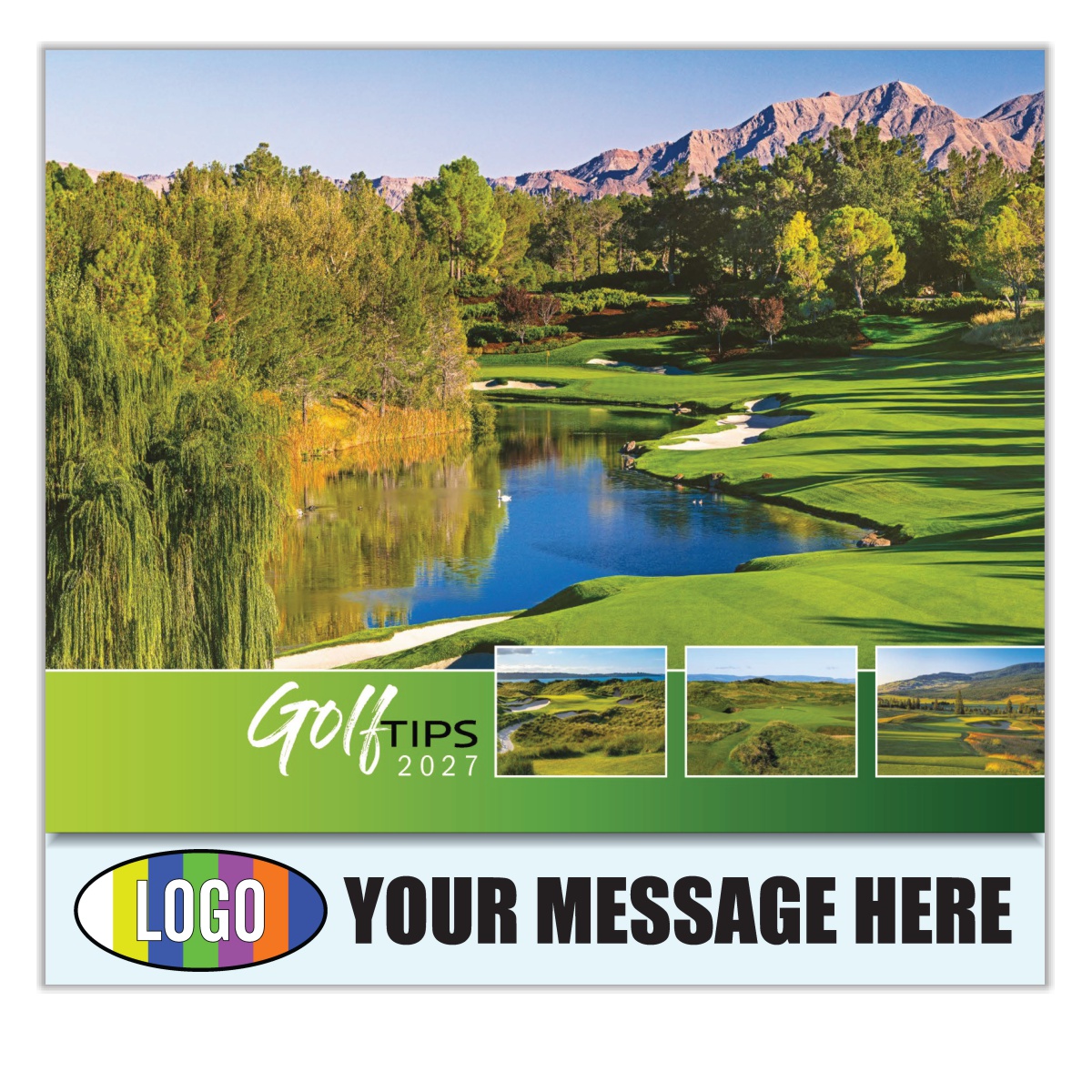 2027 Golf Tips, Quips and Holes Business Promotional Calendar