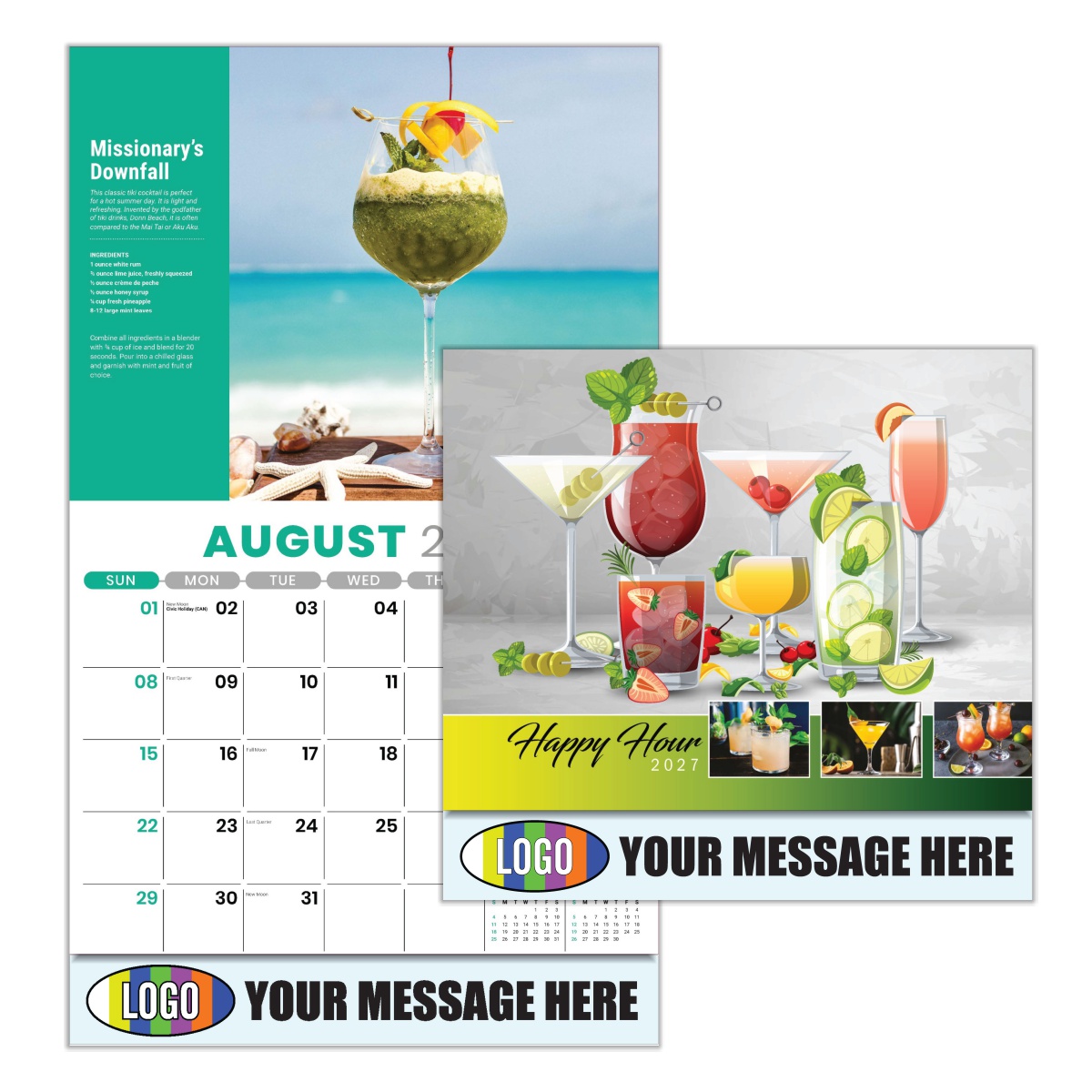 2027 Happy Hour Cocktails Business Promotional Calendar