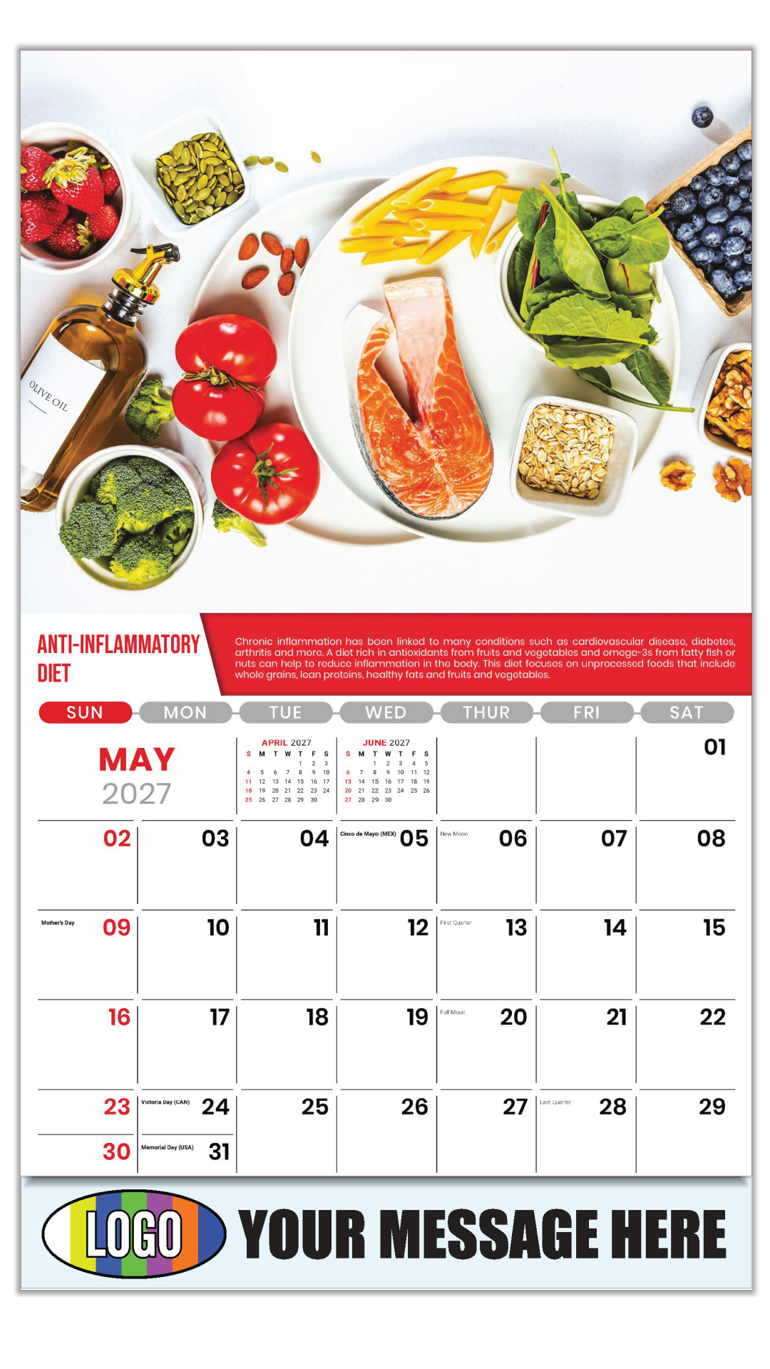 2027 Health Tips Business Promotional Calendar
