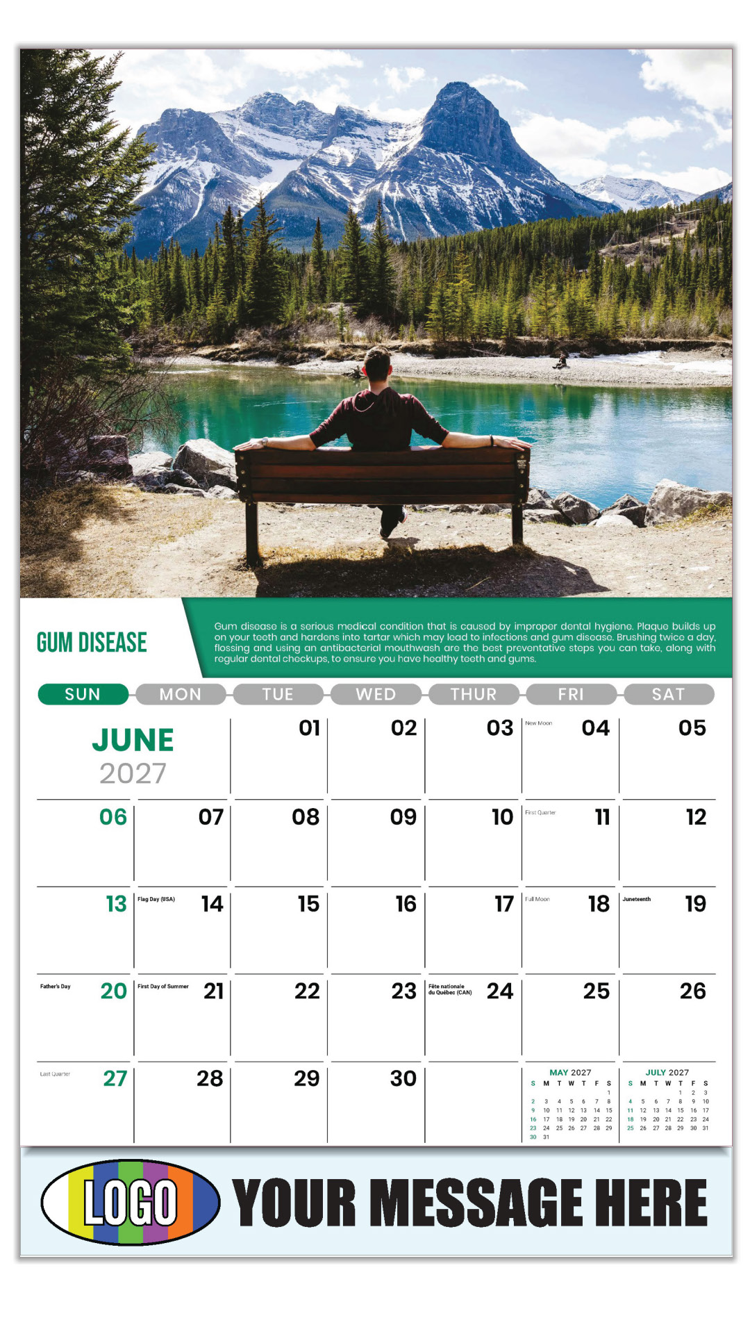 2027 Health Tips Business Promotional Calendar