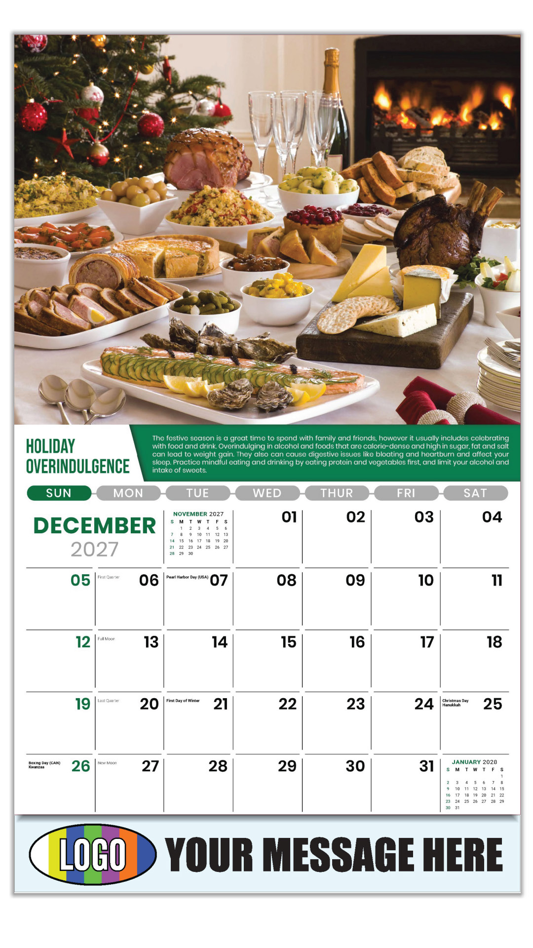 2027 Health Tips Business Promotional Calendar