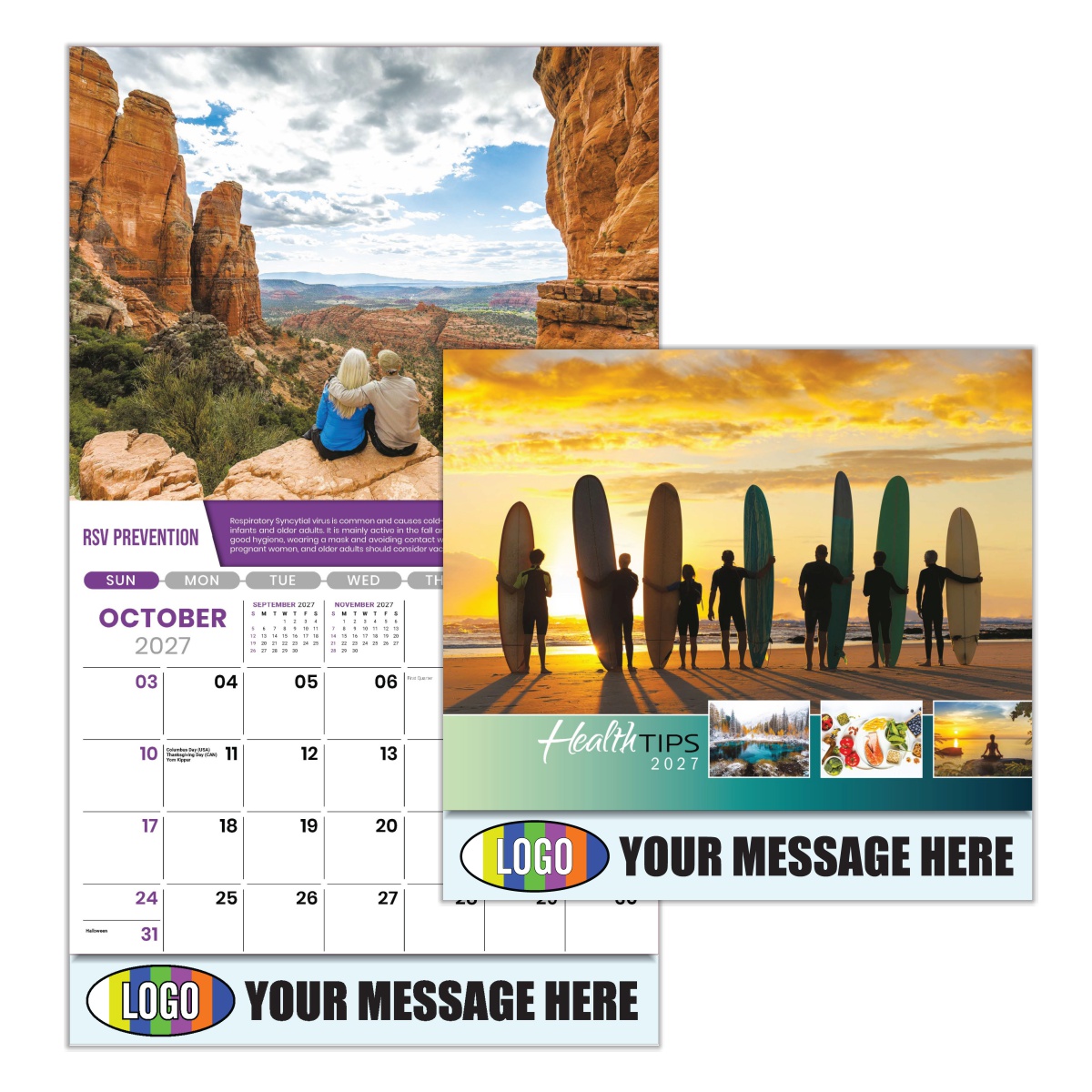 2027 Health Tips Business Promotional Calendar
