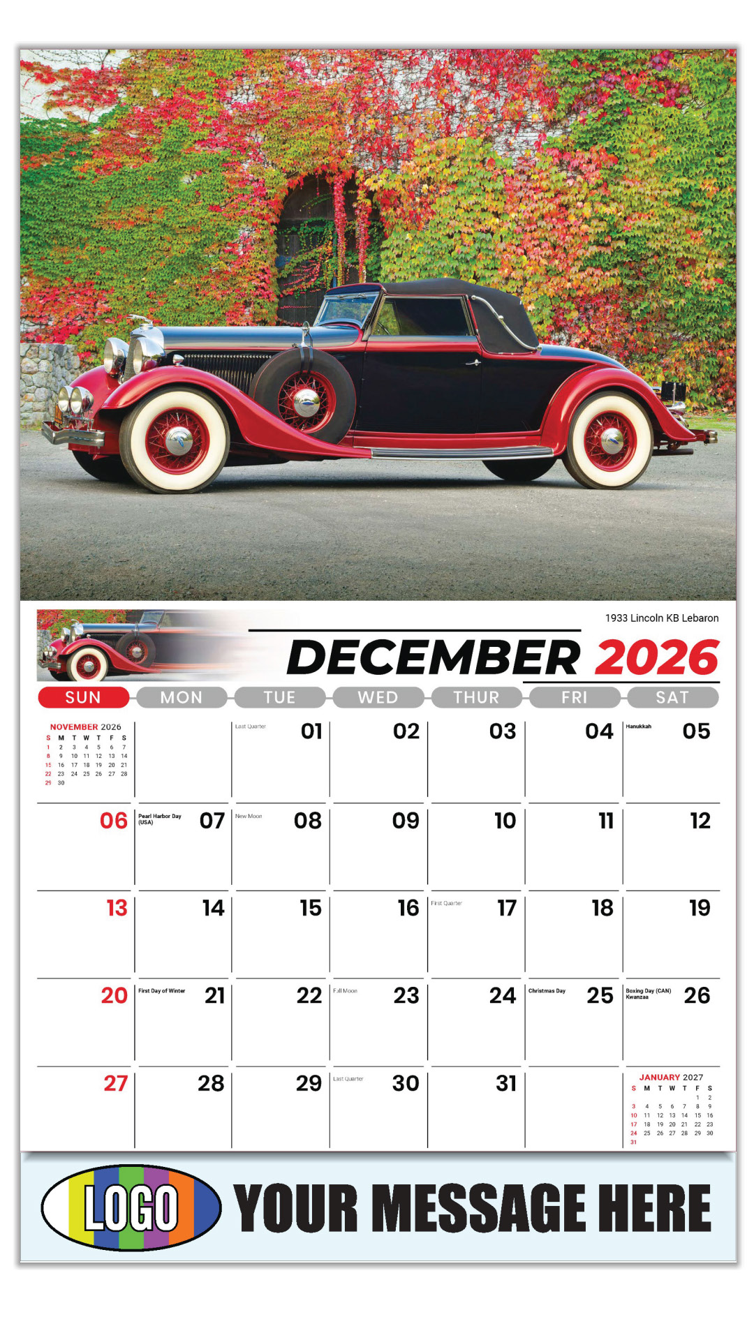 2027 FORD Cars Henry's Heritage Business Promotional Calendars