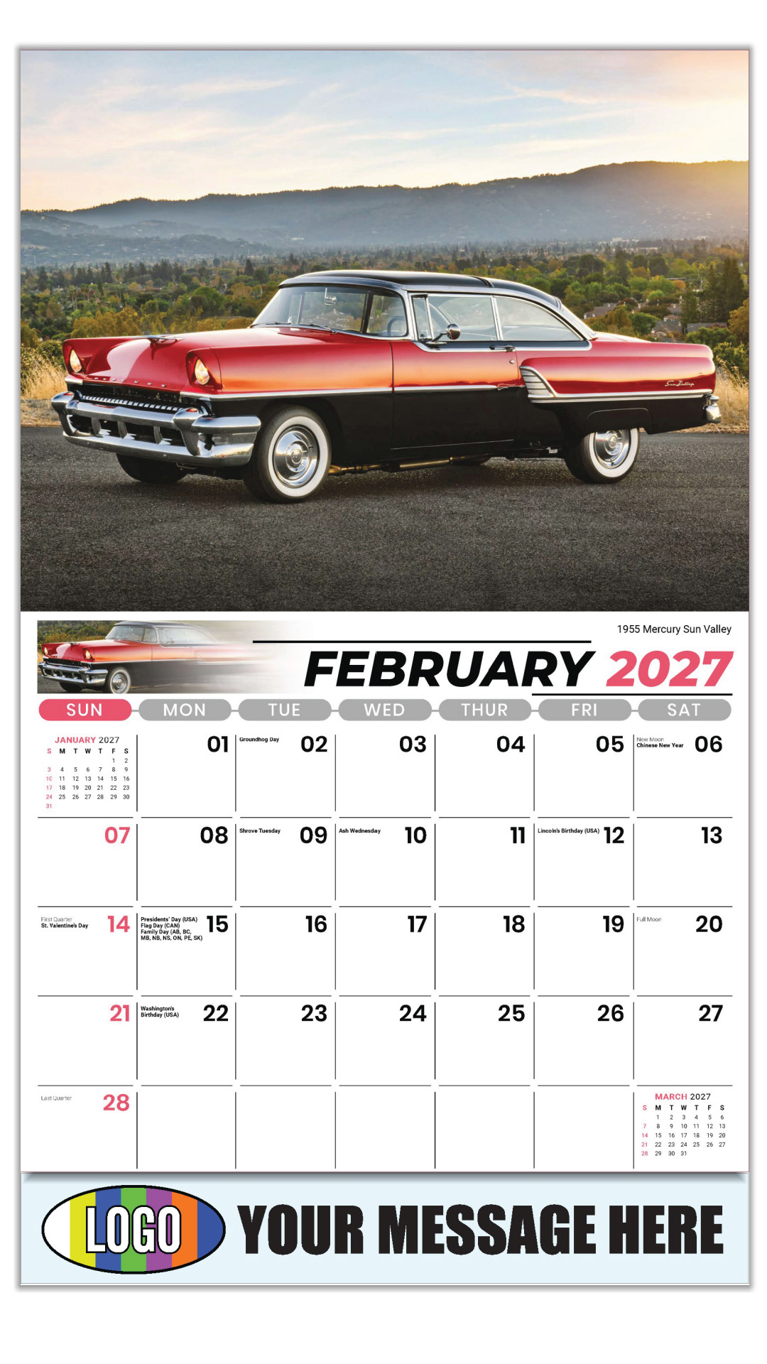 2027 FORD Cars Henry's Heritage Business Promotional Calendars