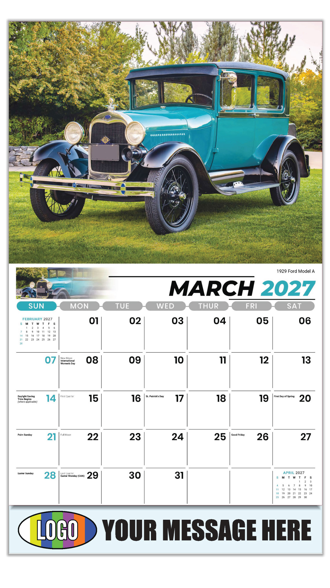2027 FORD Cars Henry's Heritage Business Promotional Calendars