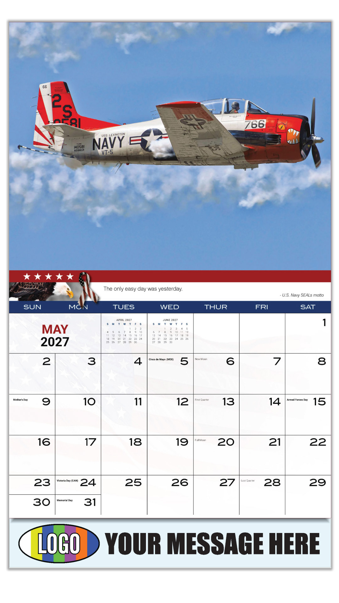 2027 Home of the Brave Business Promotional Calendar