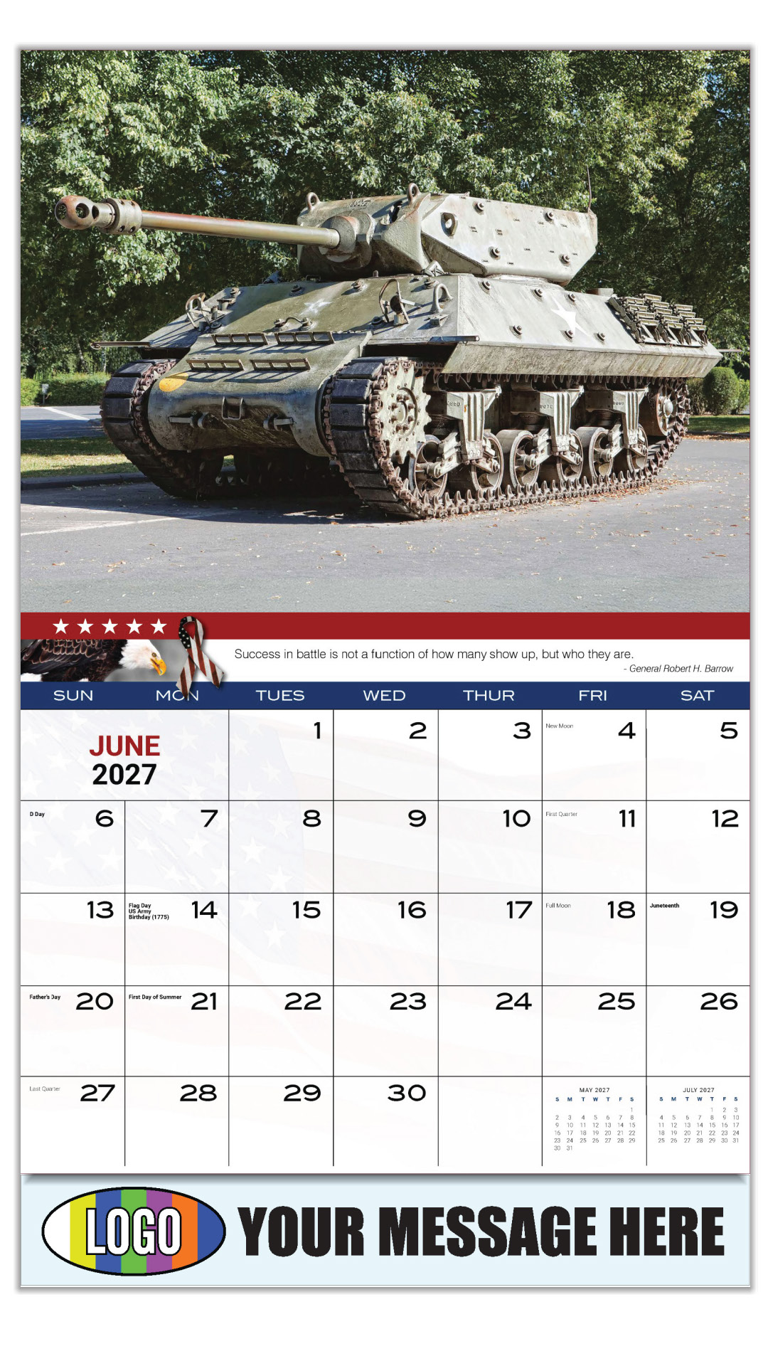 2027 Home of the Brave Business Promotional Calendar