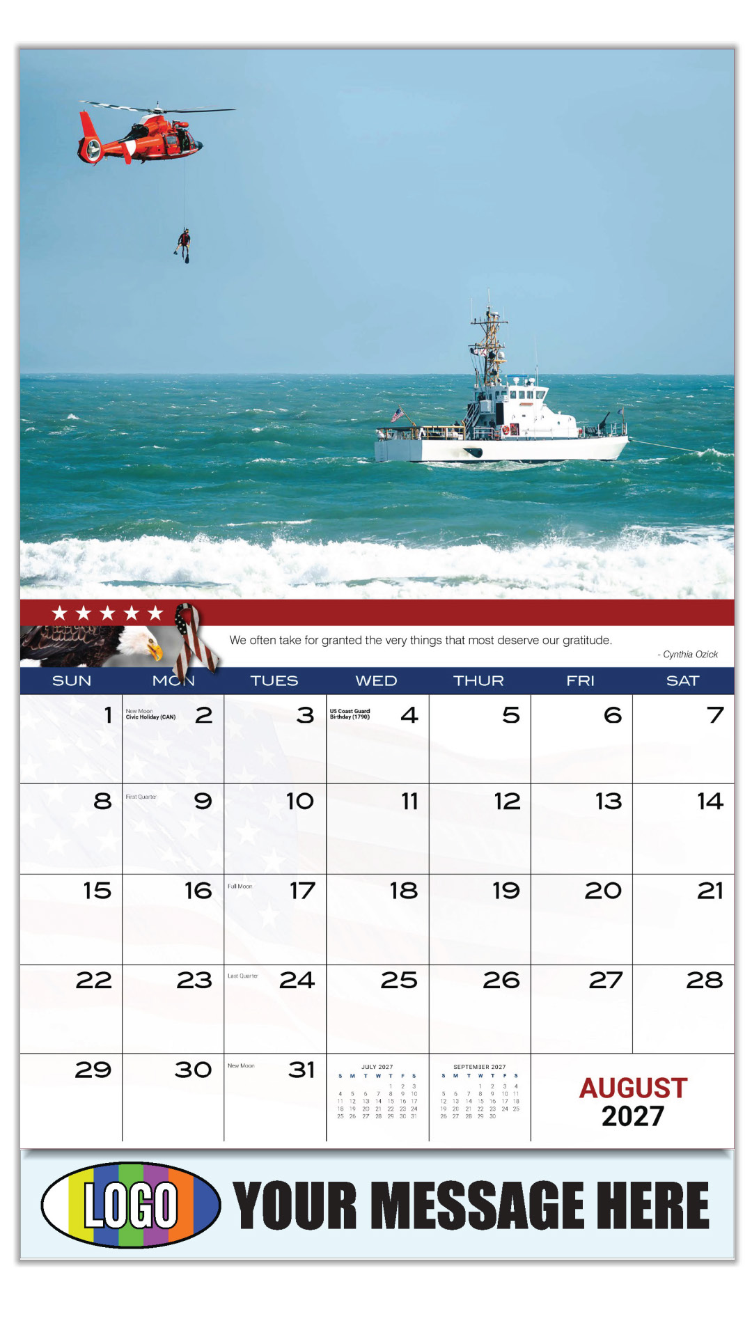 2027 Home of the Brave Business Promotional Calendar
