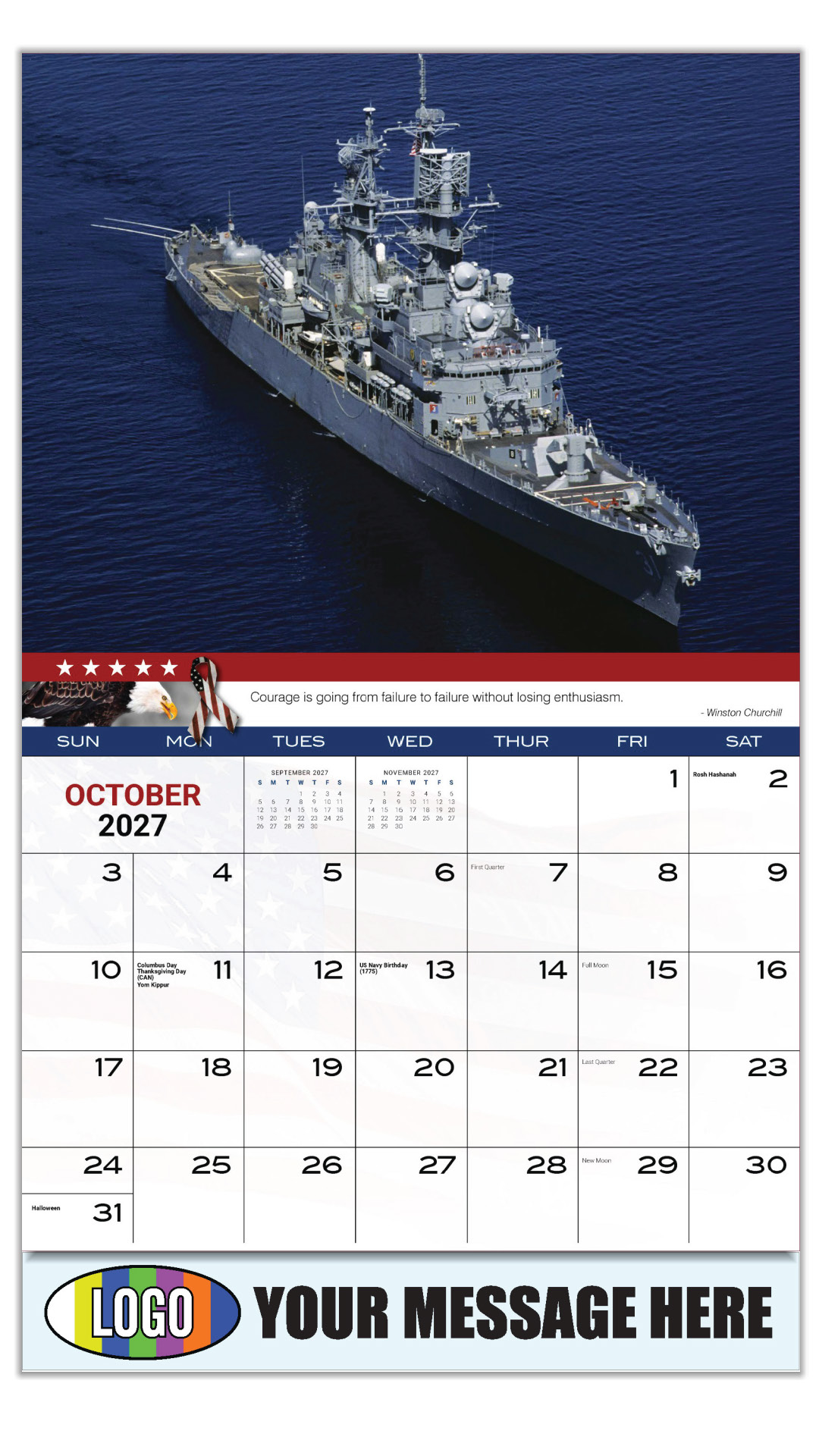 2027 Home of the Brave Business Promotional Calendar
