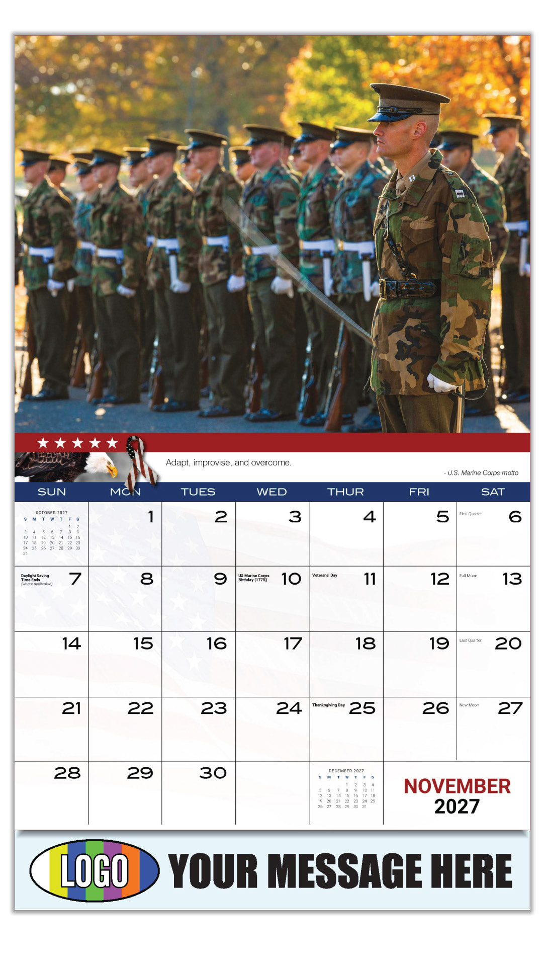 2027 Home of the Brave Business Promotional Calendar
